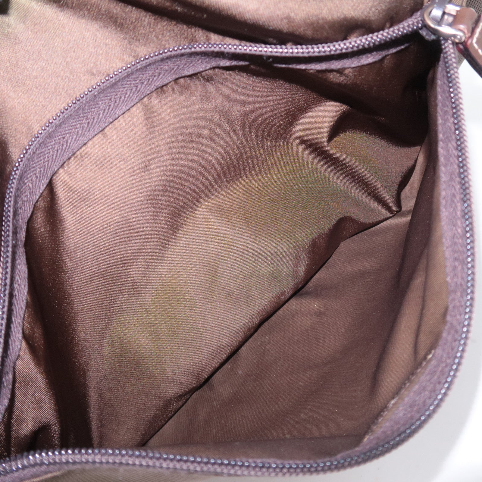 PRADA Nylon Leather Shoulder Bag Khaki BT0421