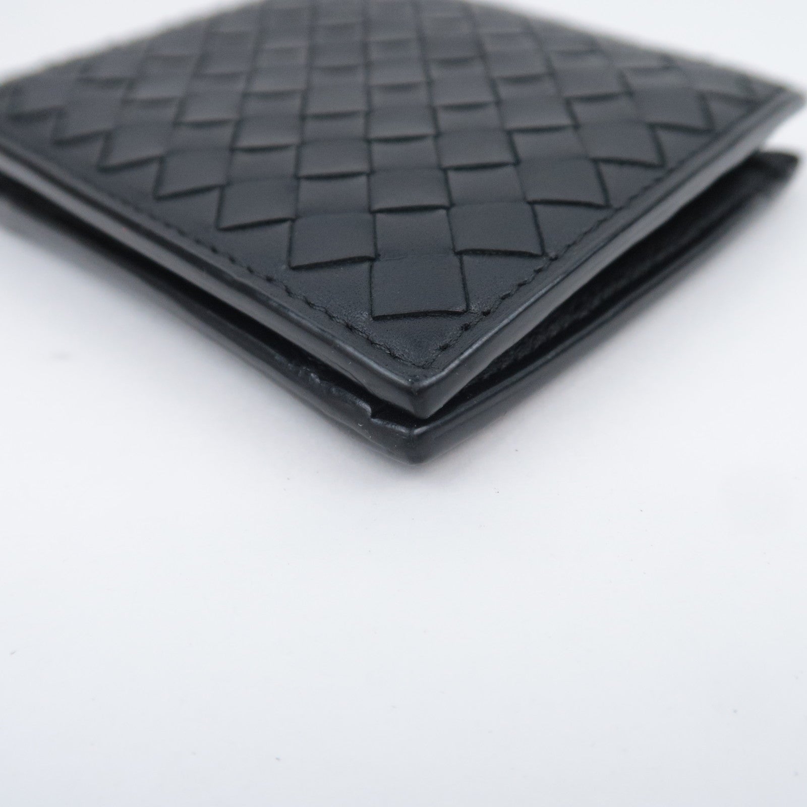 BOTTEGA VENETA Intrecciato Leather Wallet Black