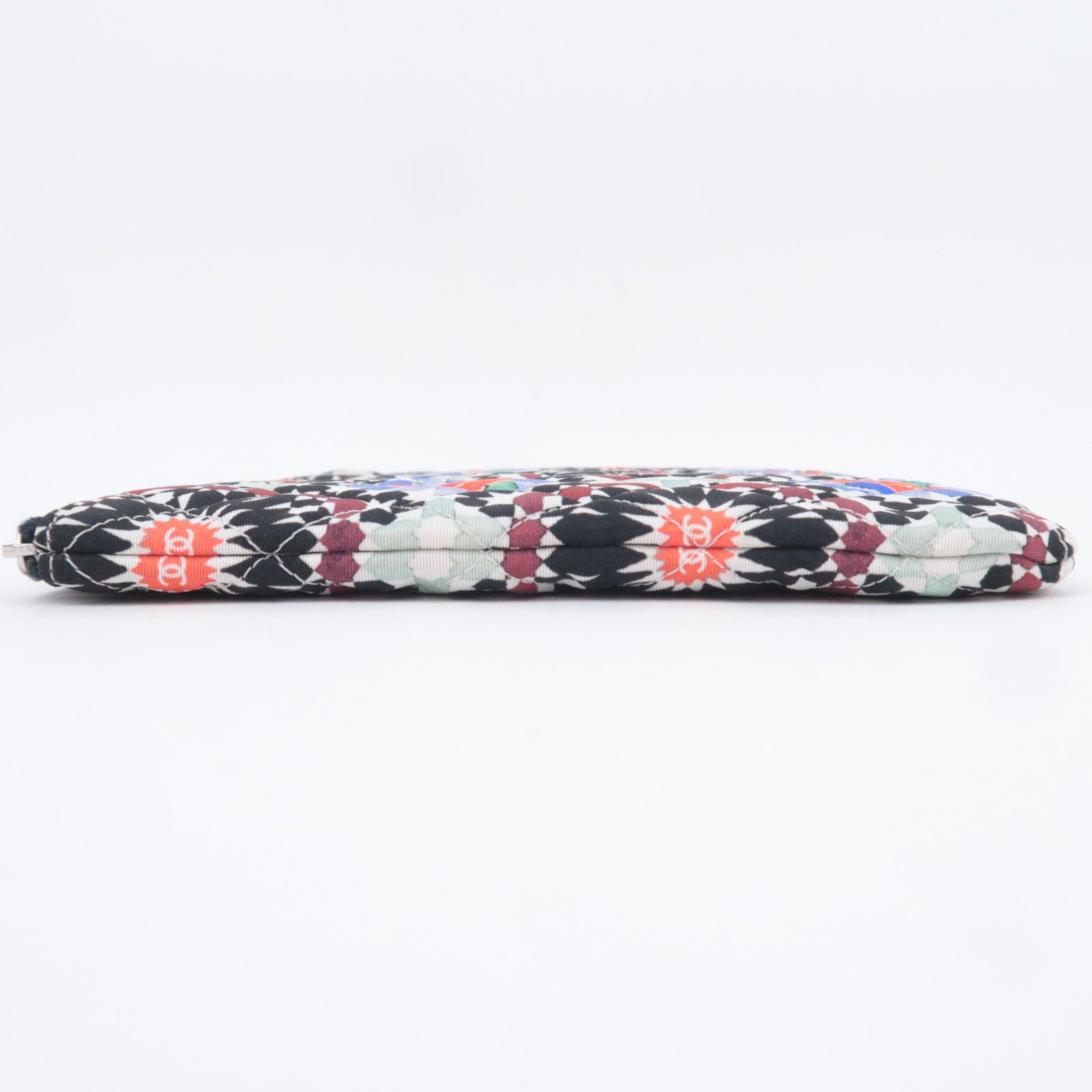 CHANEL Quilted Canvas Clutch Bag 2014 Christmas Exclusive Multicolor
