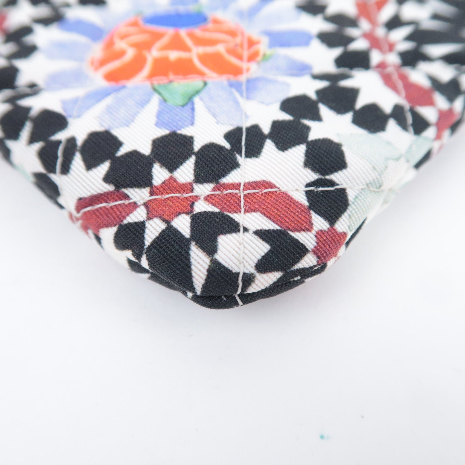 CHANEL Quilted Canvas Clutch Bag 2014 Christmas Exclusive Multicolor