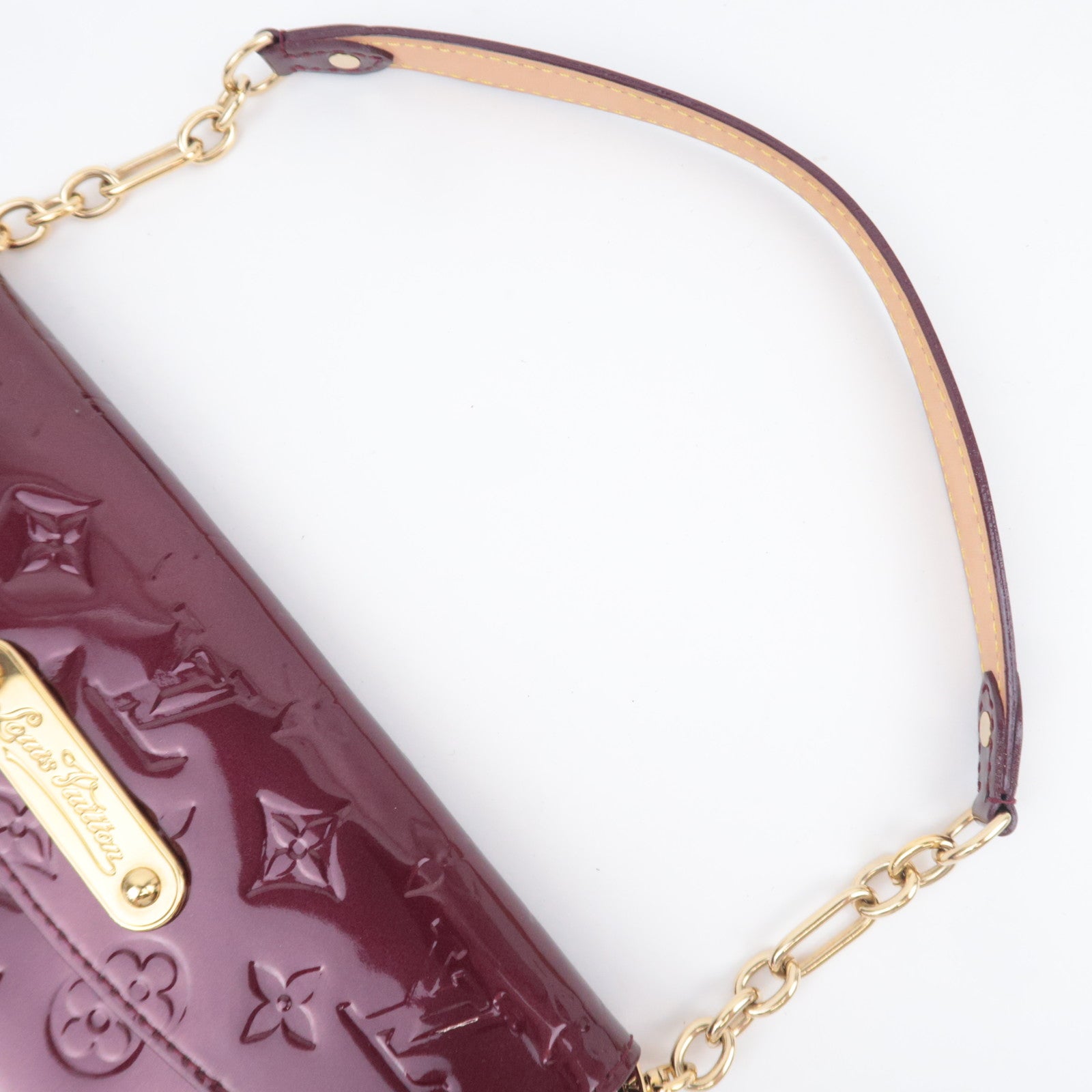 Louis Vuitton Monogram Vernis Sunset Boulevard Shoulder Bag Rouge Fauviste M91679