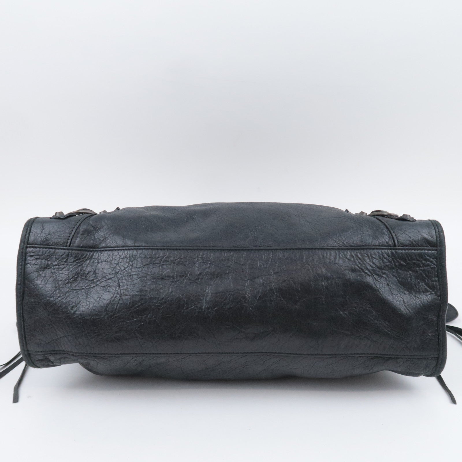 BALENCIAGA The City 2Way Leather Shoulder Bag Black 115748