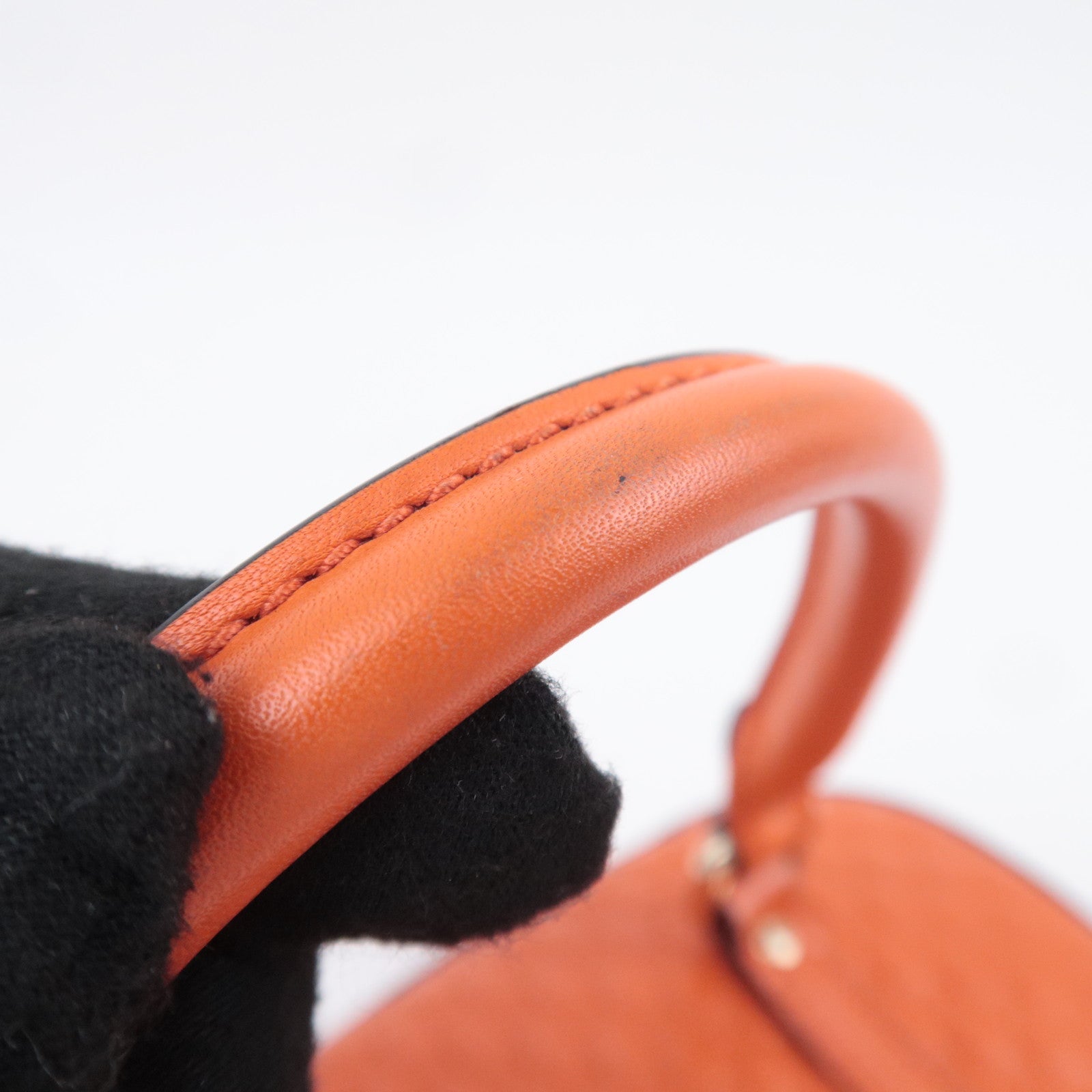 GUCCI Microguccissima 2Way Leather Handbag Orange 510289