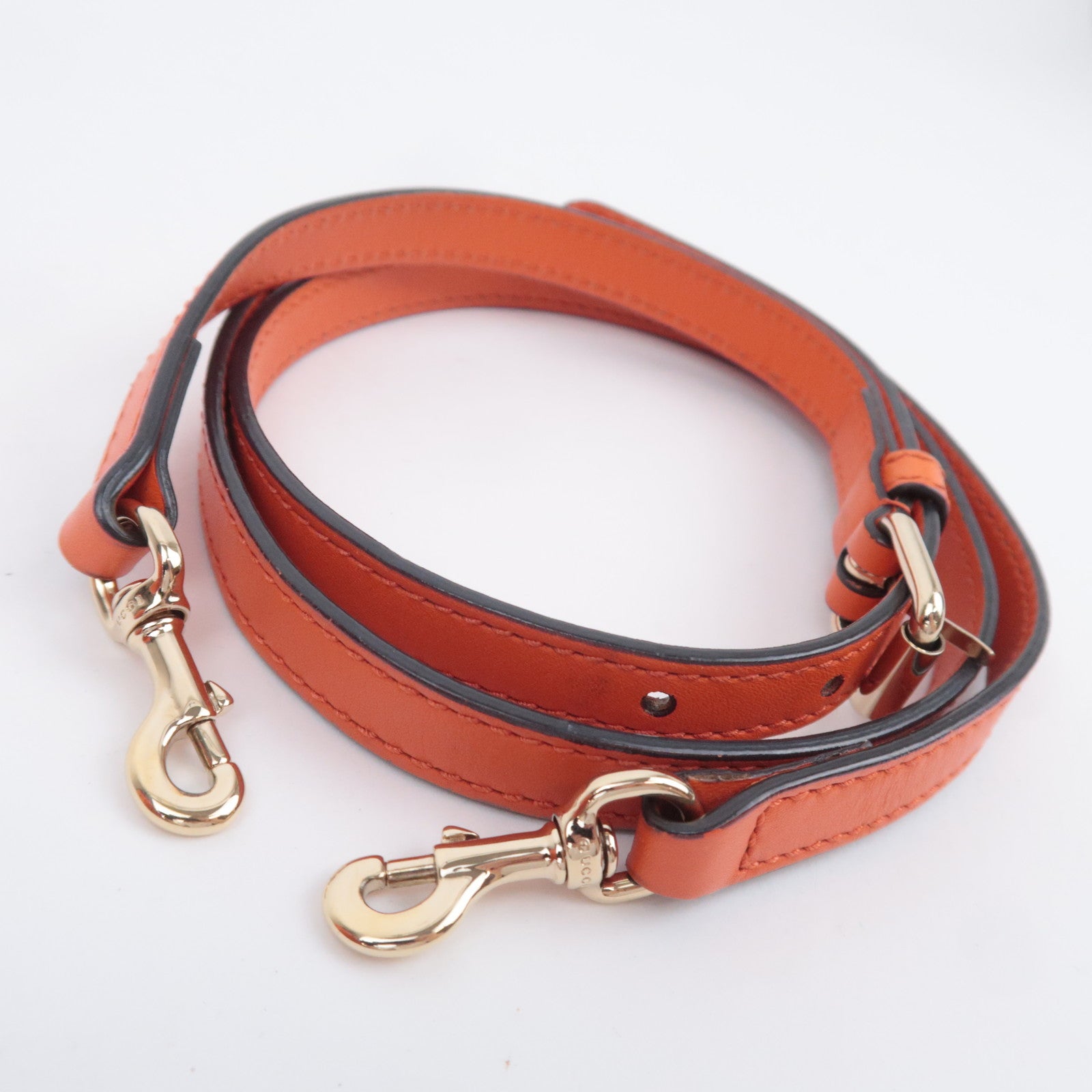 GUCCI Microguccissima 2Way Leather Handbag Orange 510289