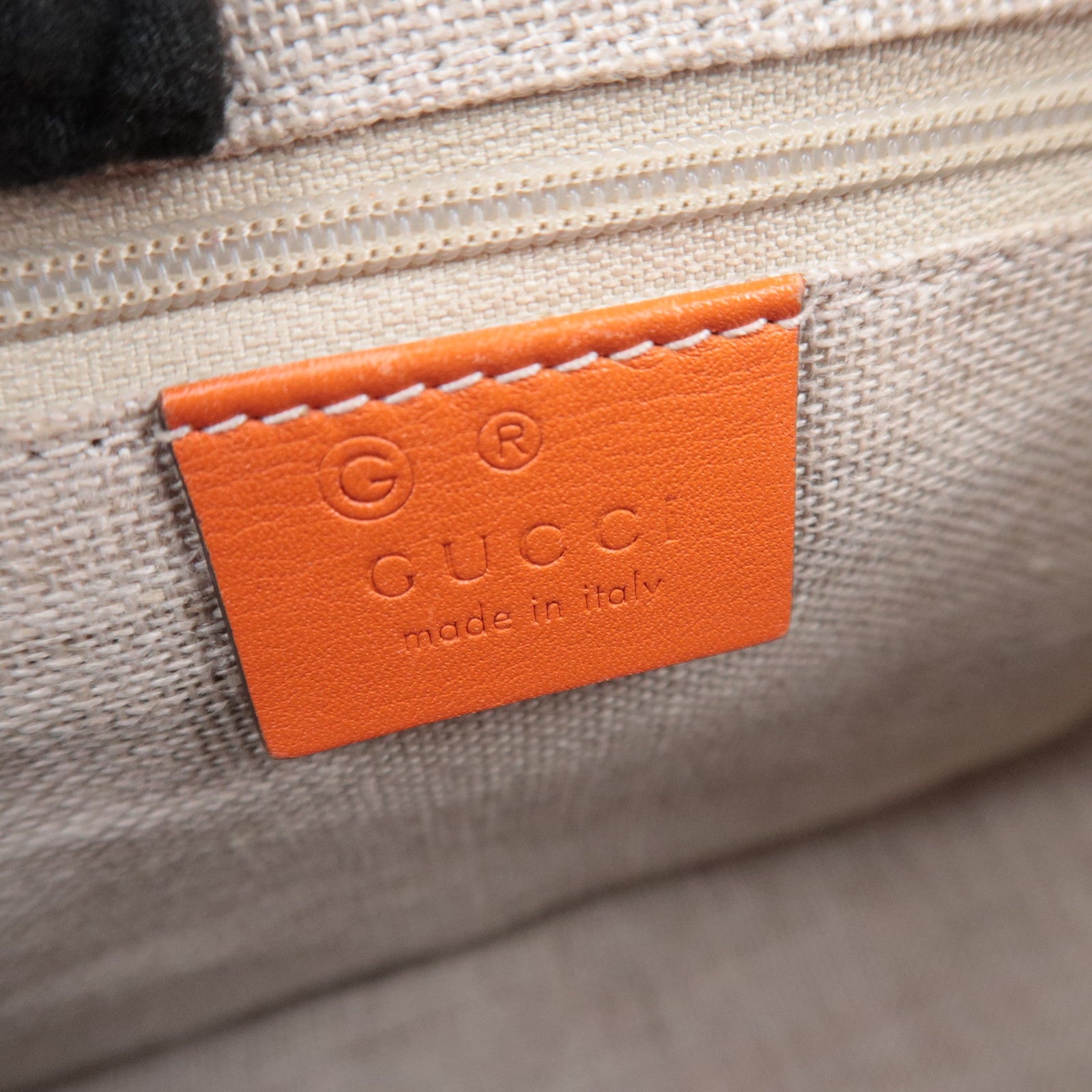 GUCCI Microguccissima 2Way Leather Handbag Orange 510289