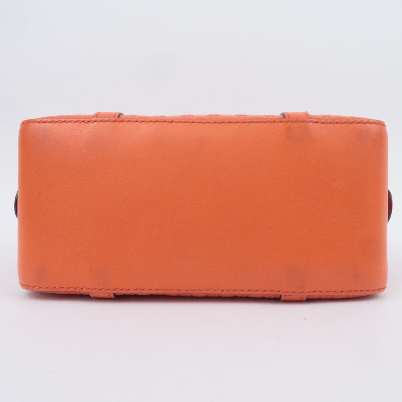 GUCCI Microguccissima 2Way Leather Handbag Orange 510289