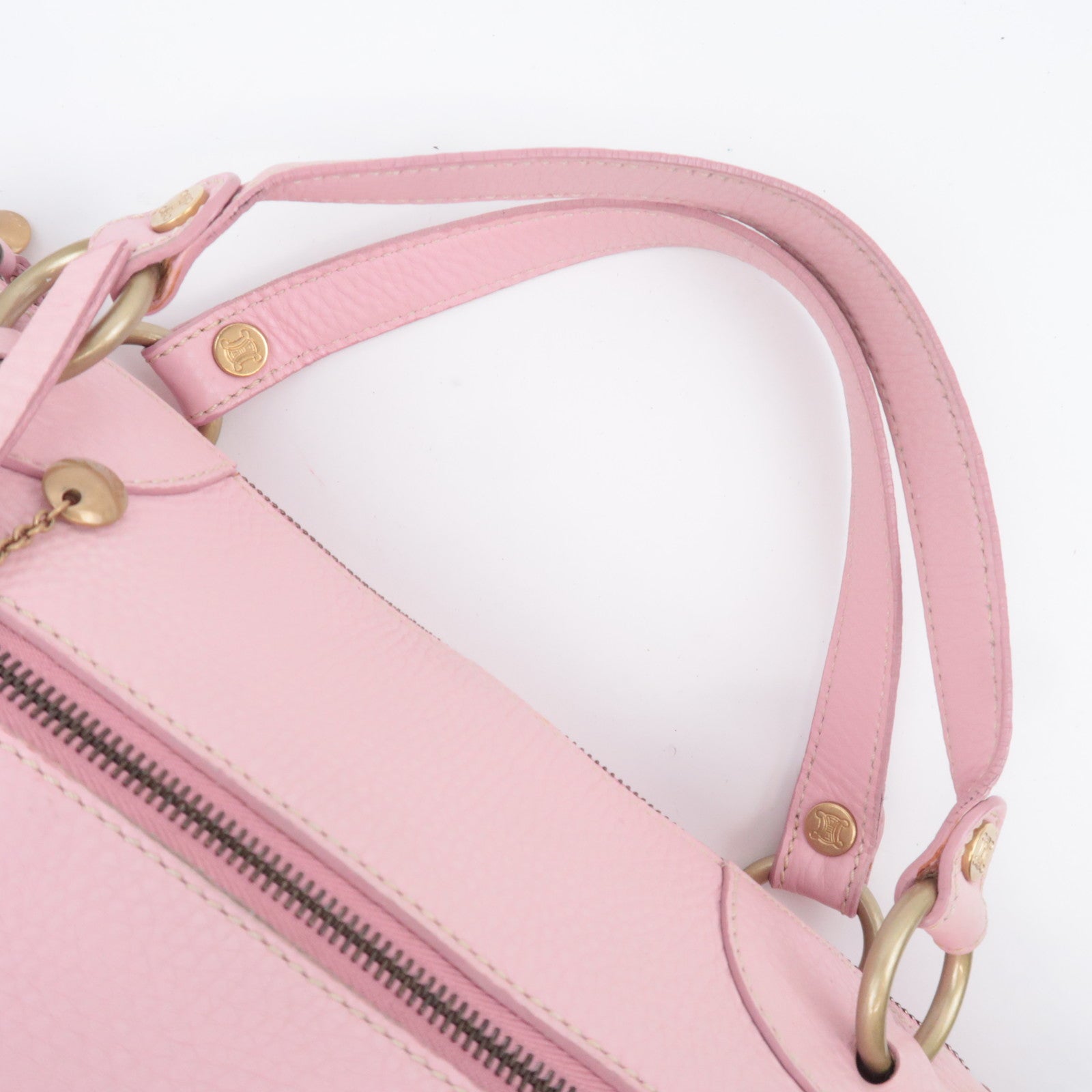 CELINE Boogie Bag Leather Handbag Pink