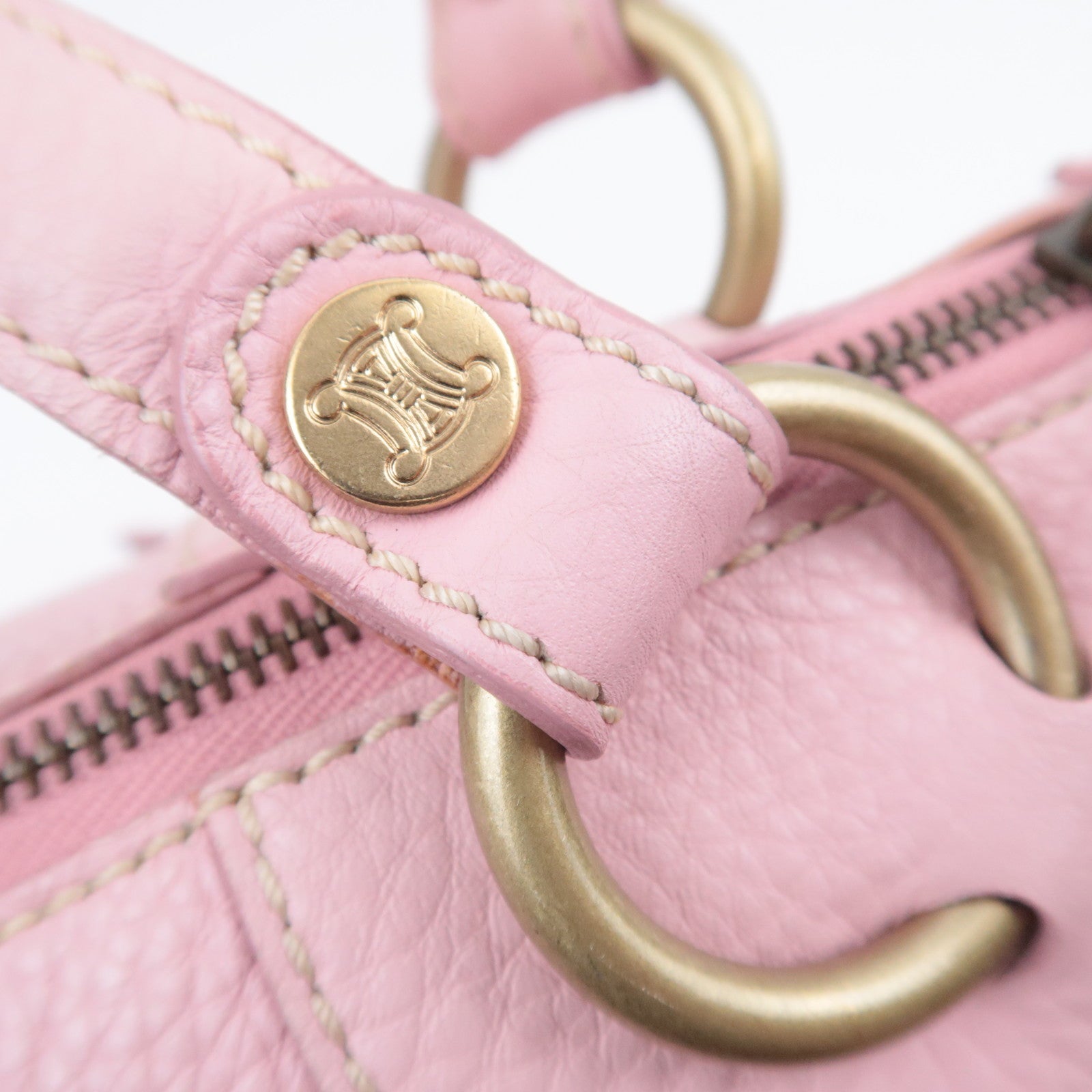 CELINE Boogie Bag Leather Handbag Pink