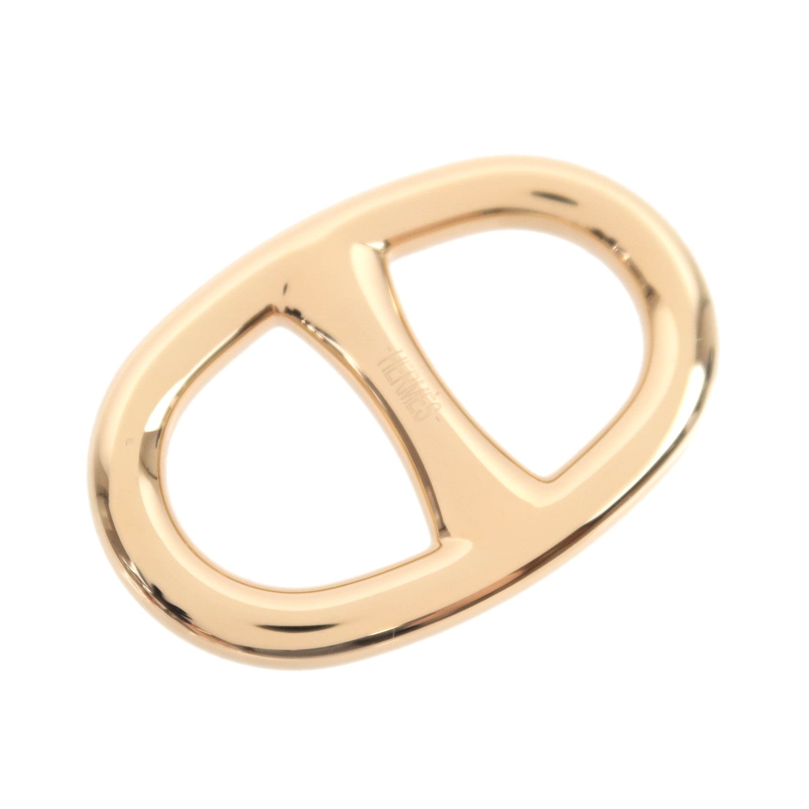 HERMES Chaine D'Ancre Scarf Ring Metal Gold