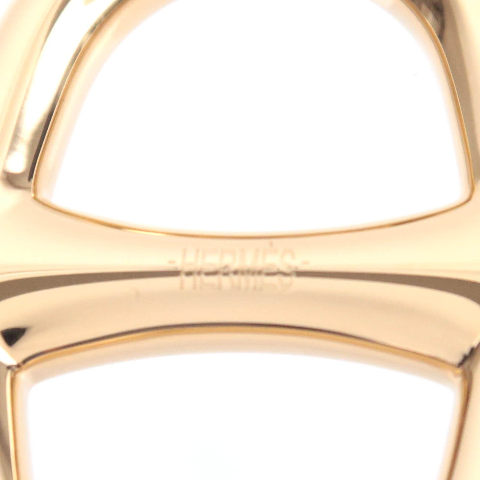 HERMES Chaine D'Ancre Scarf Ring Metal Gold