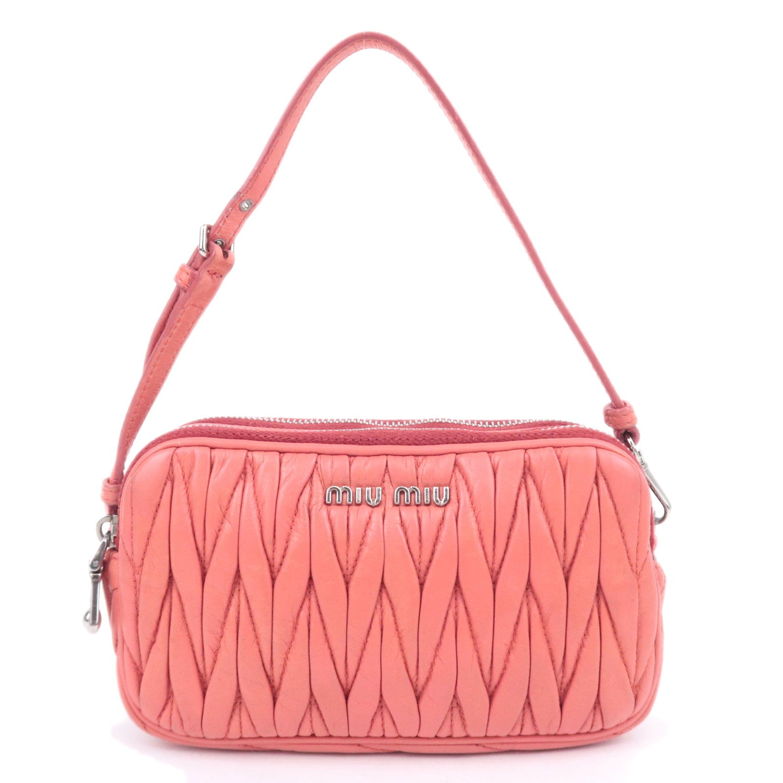 MIU MIU Matelasse Leather Small Handbag Pink90807