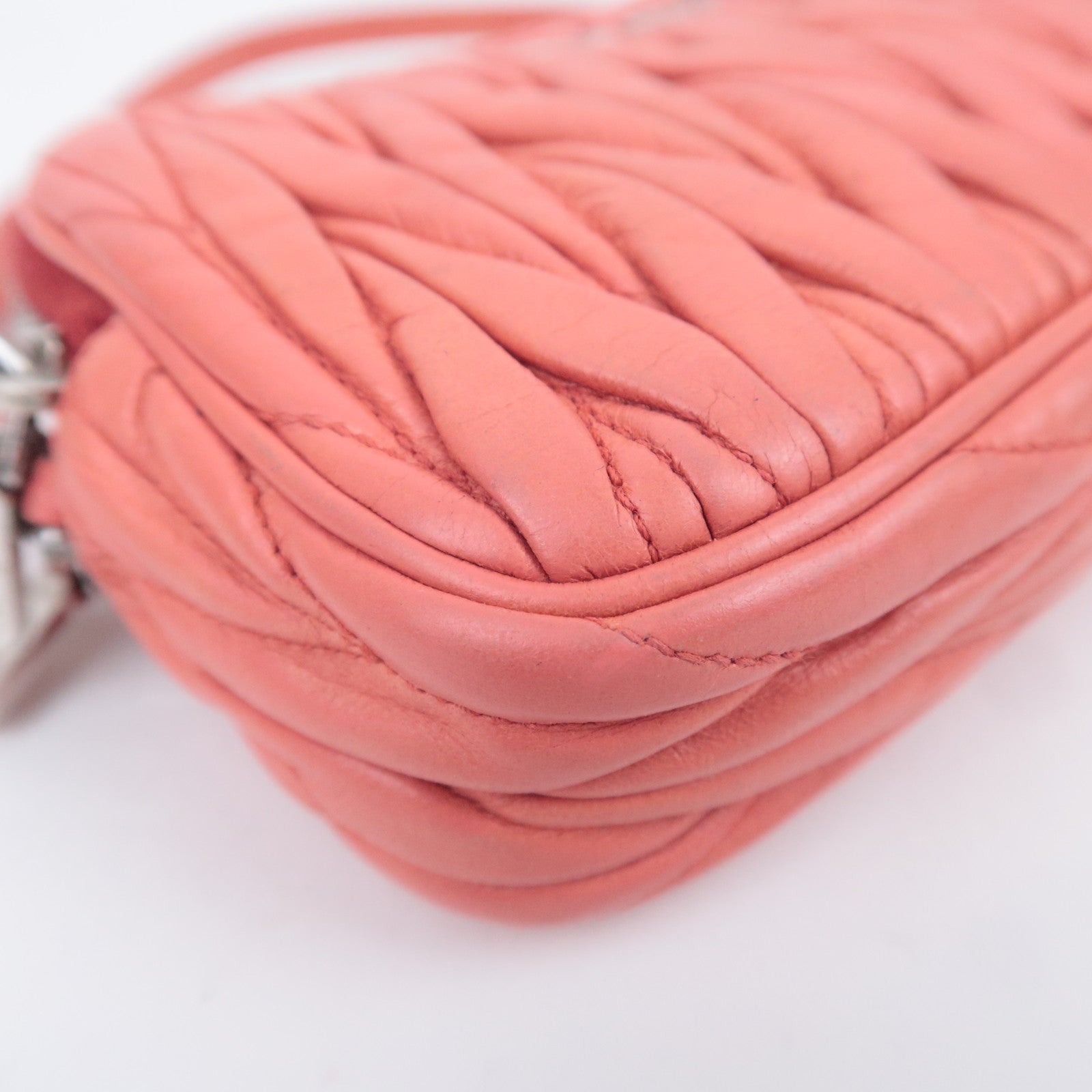 MIU MIU Matelasse Leather Small Handbag Pink