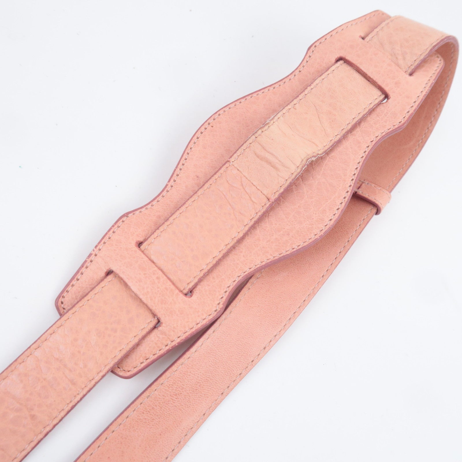 BALENCIAGA The Folk Leather Shoulder Bag Pink 246432