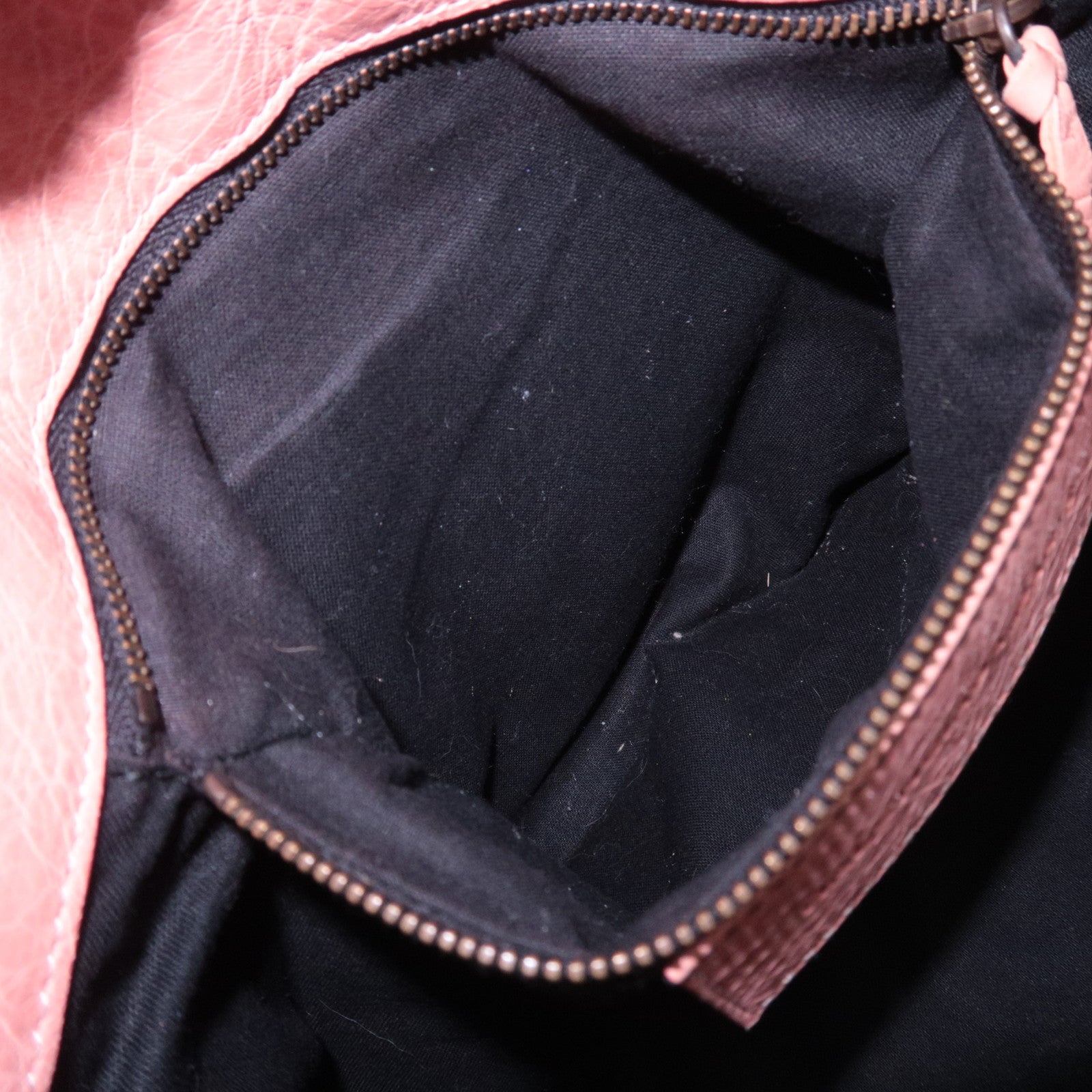 BALENCIAGA The Folk Leather Shoulder Bag Pink 246432