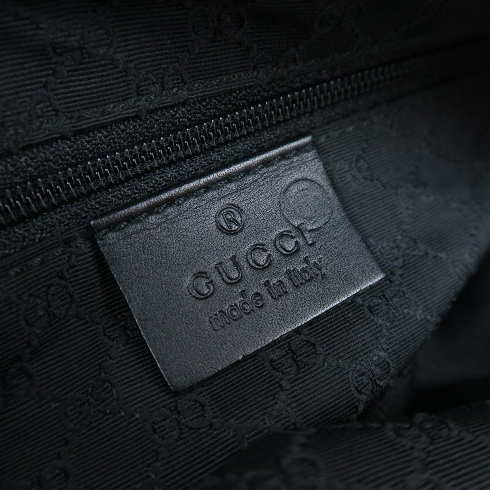GUCCI Sherry Denim Shoulder Bag Black 01233