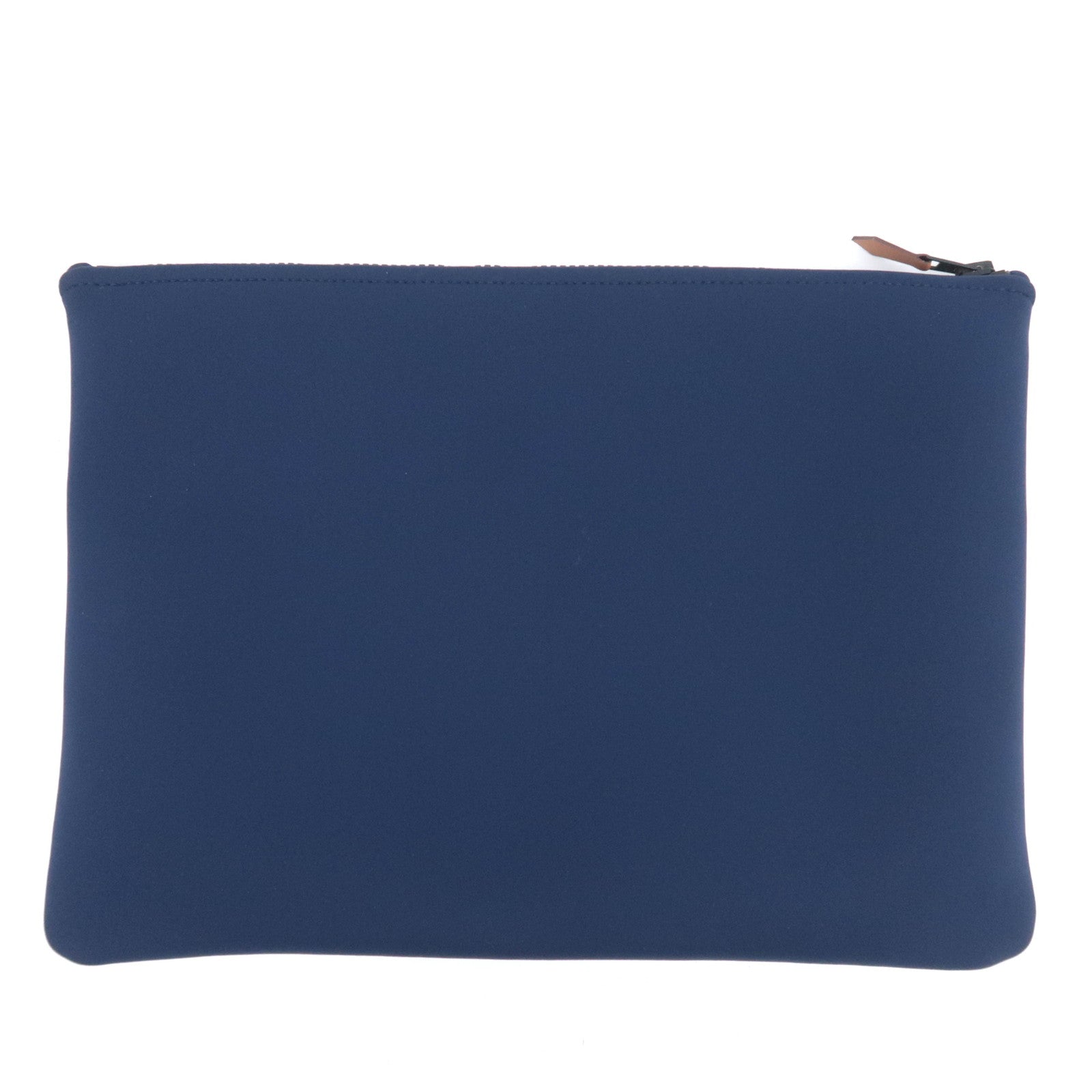 HERMES Neo Bain GM Clutch Bag Neoprene Navy