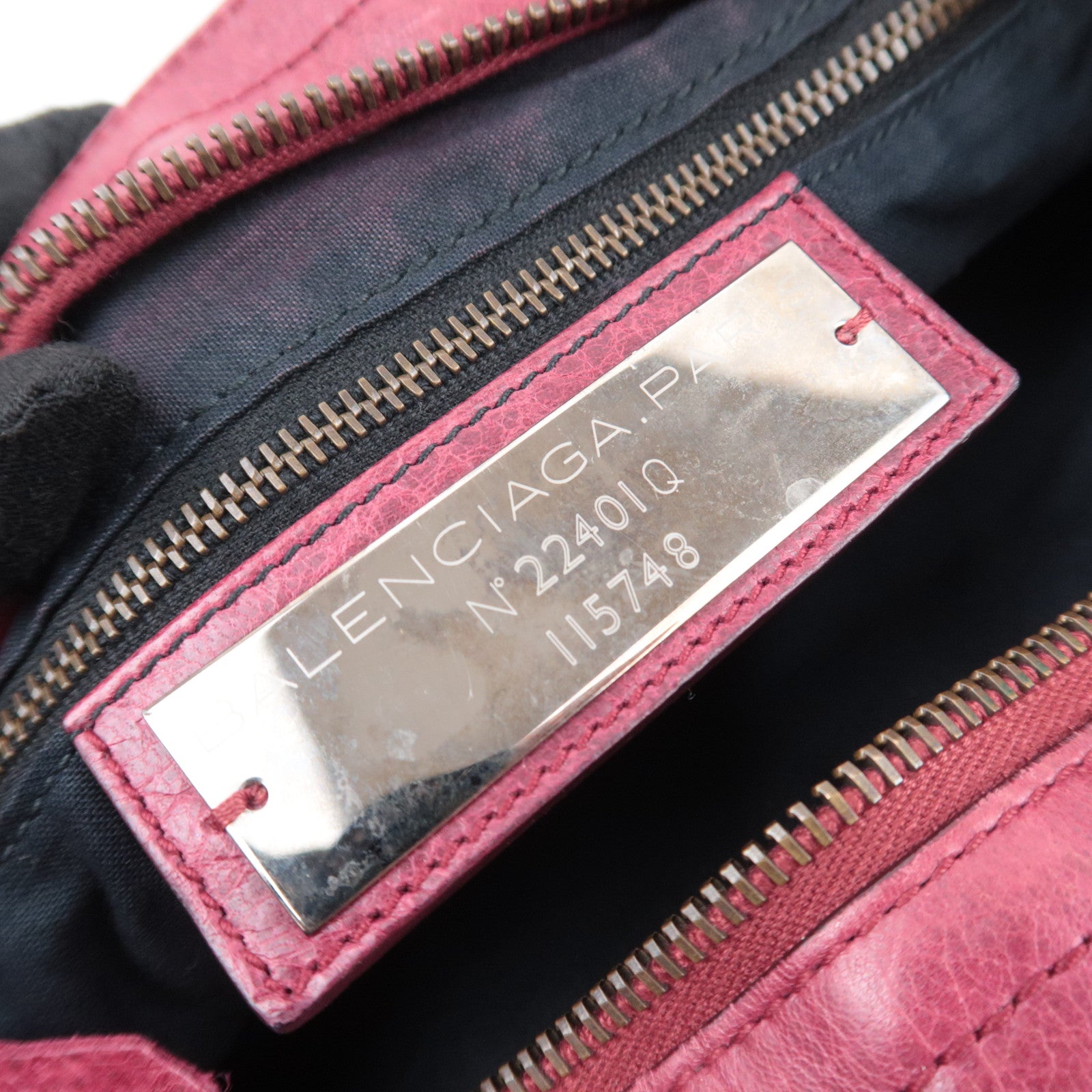 BALENCIAGA The City 2Way Leather Shoulder Bag Red 115748