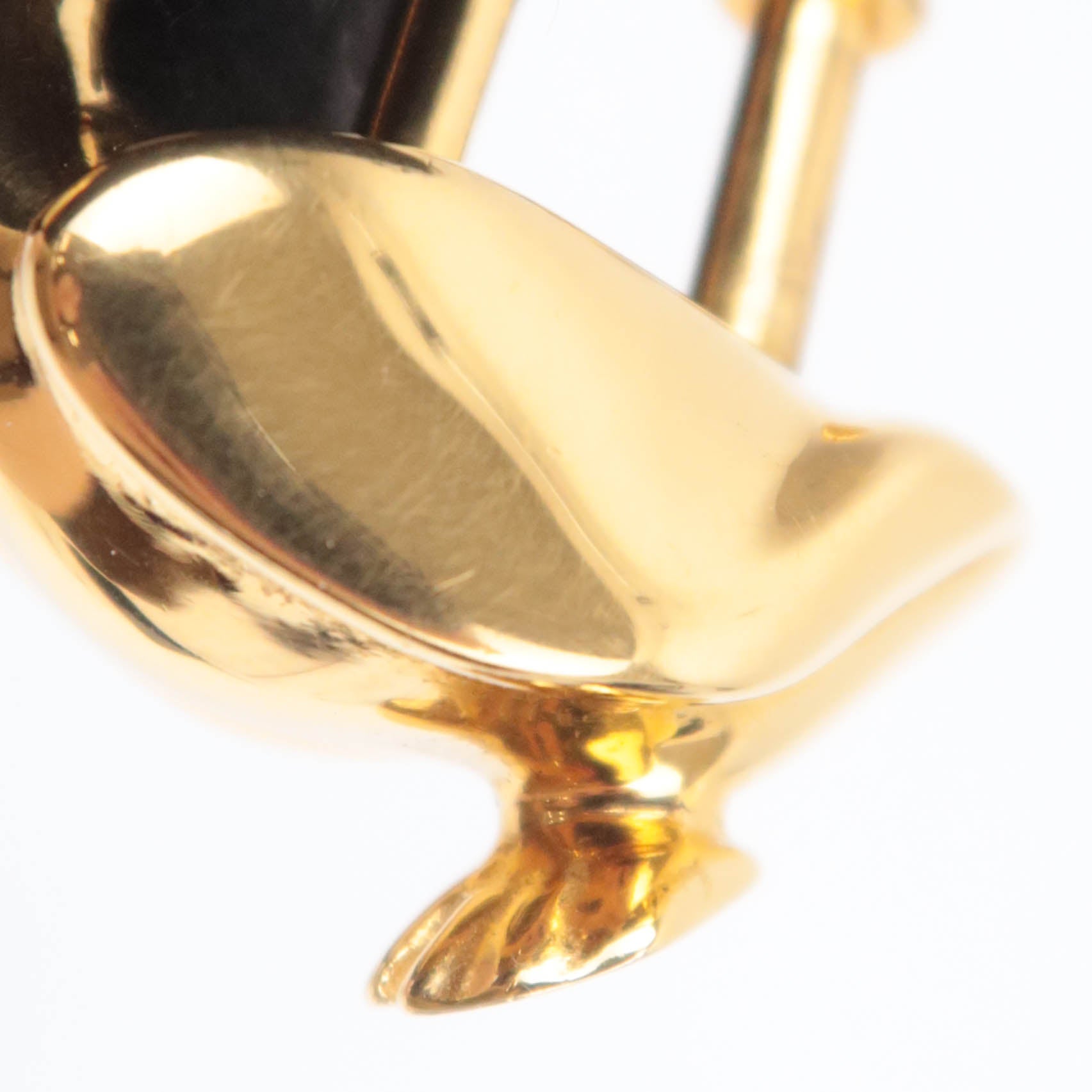 HERMES Pelican Charm Lock Gold Color