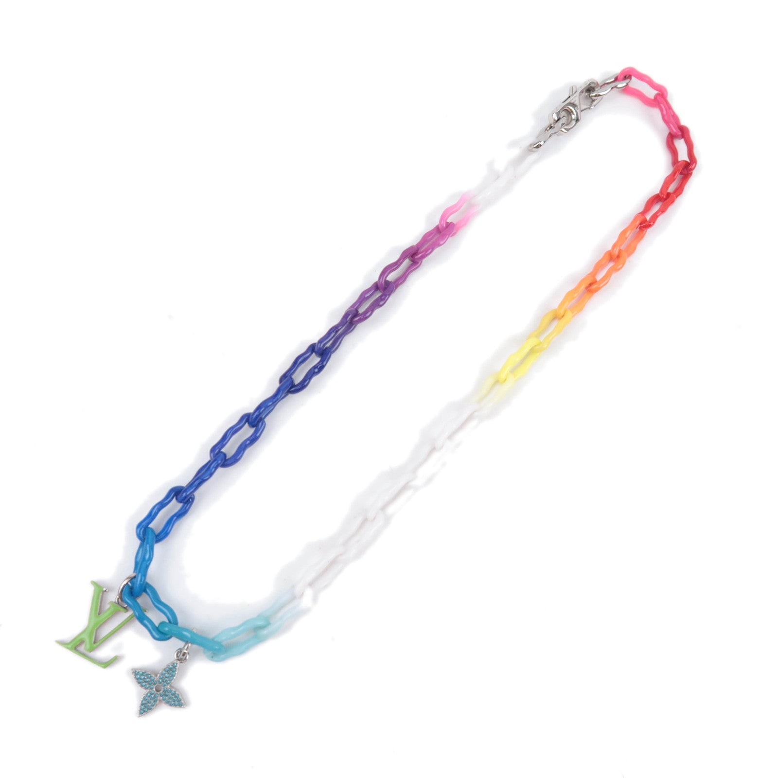 Louis Vuitton Collier Rainbow Charm Necklace Multicolor M0027590892