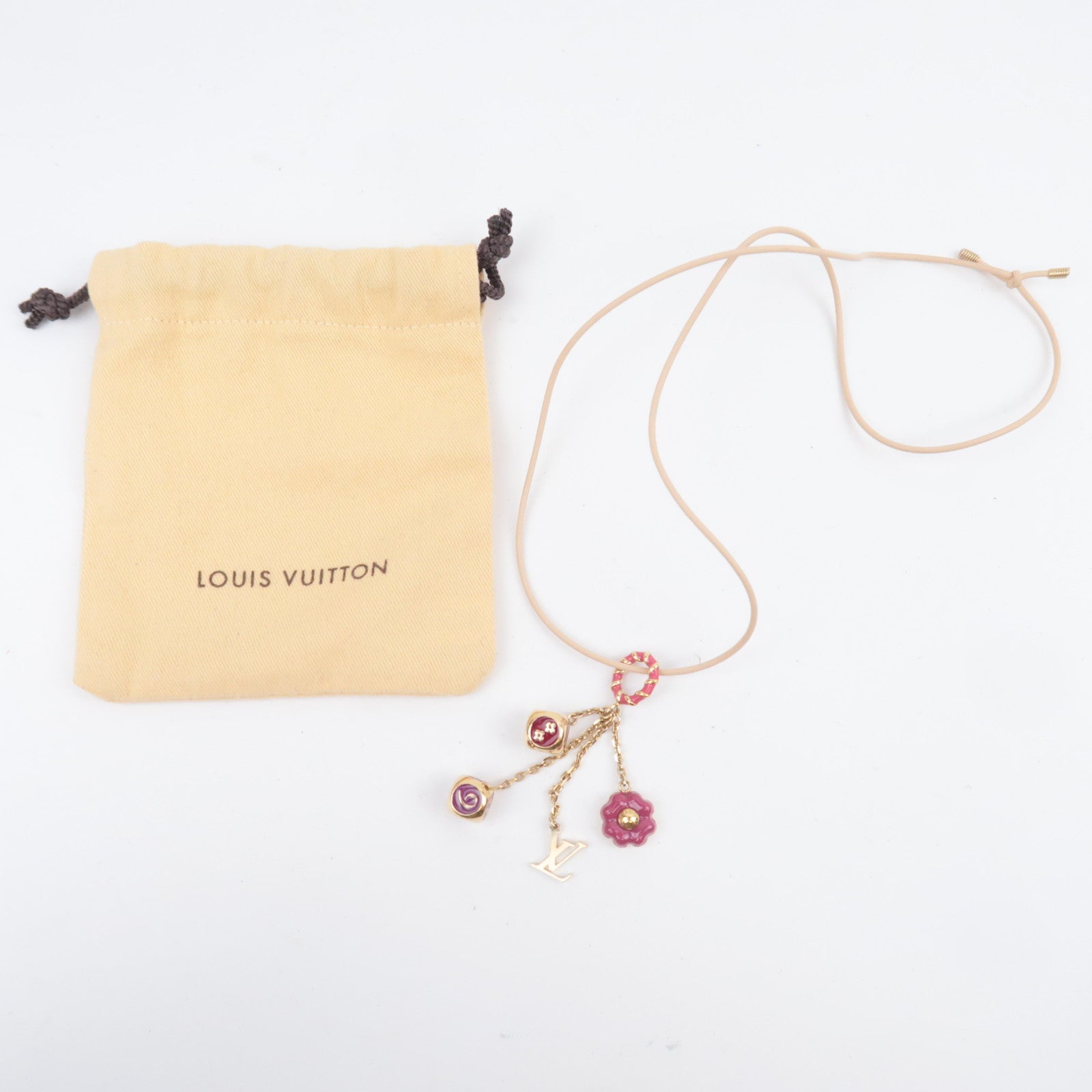 Louis Vuitton Pendentif Tutti Leather Necklace Pink