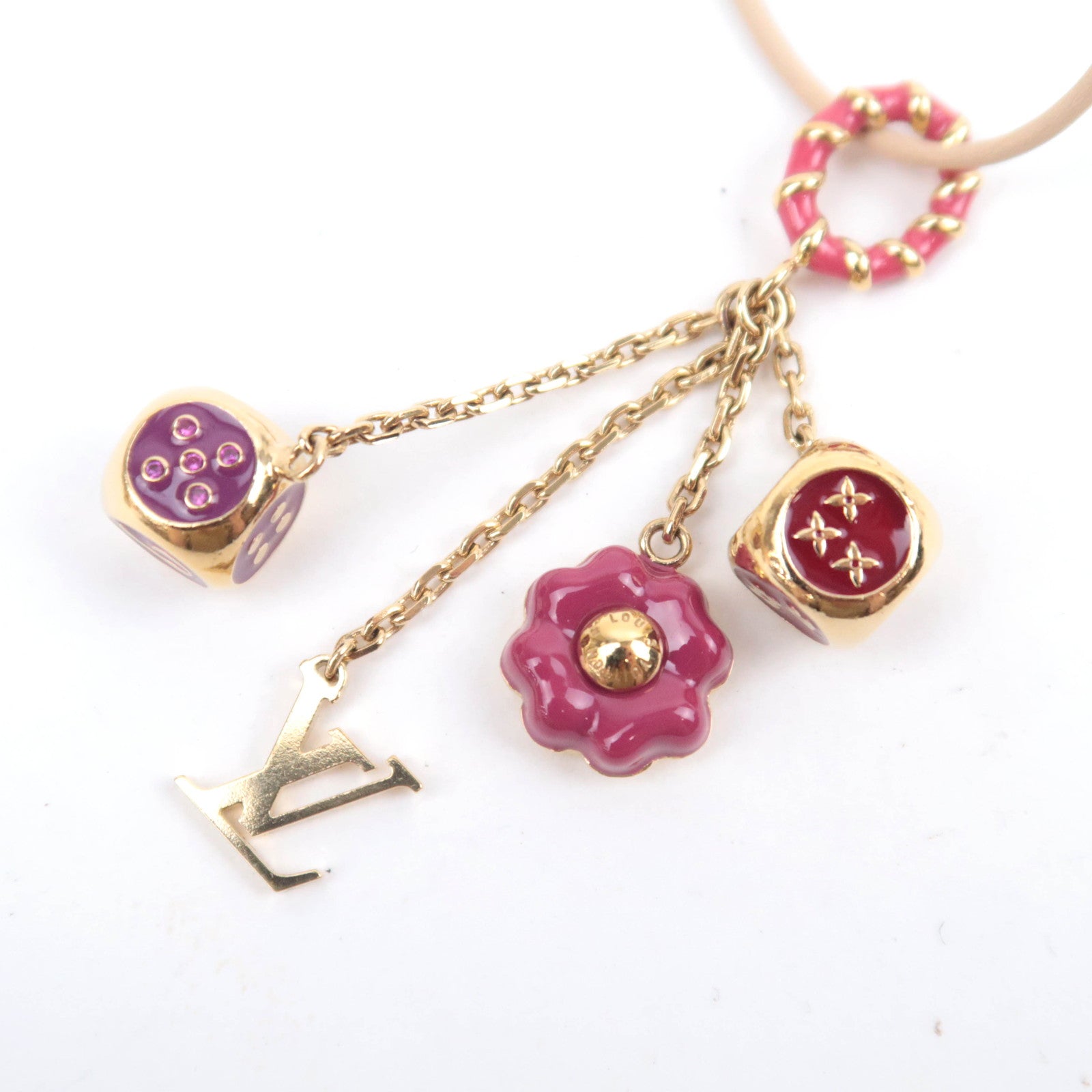 Louis Vuitton Pendentif Tutti Leather Necklace Pink