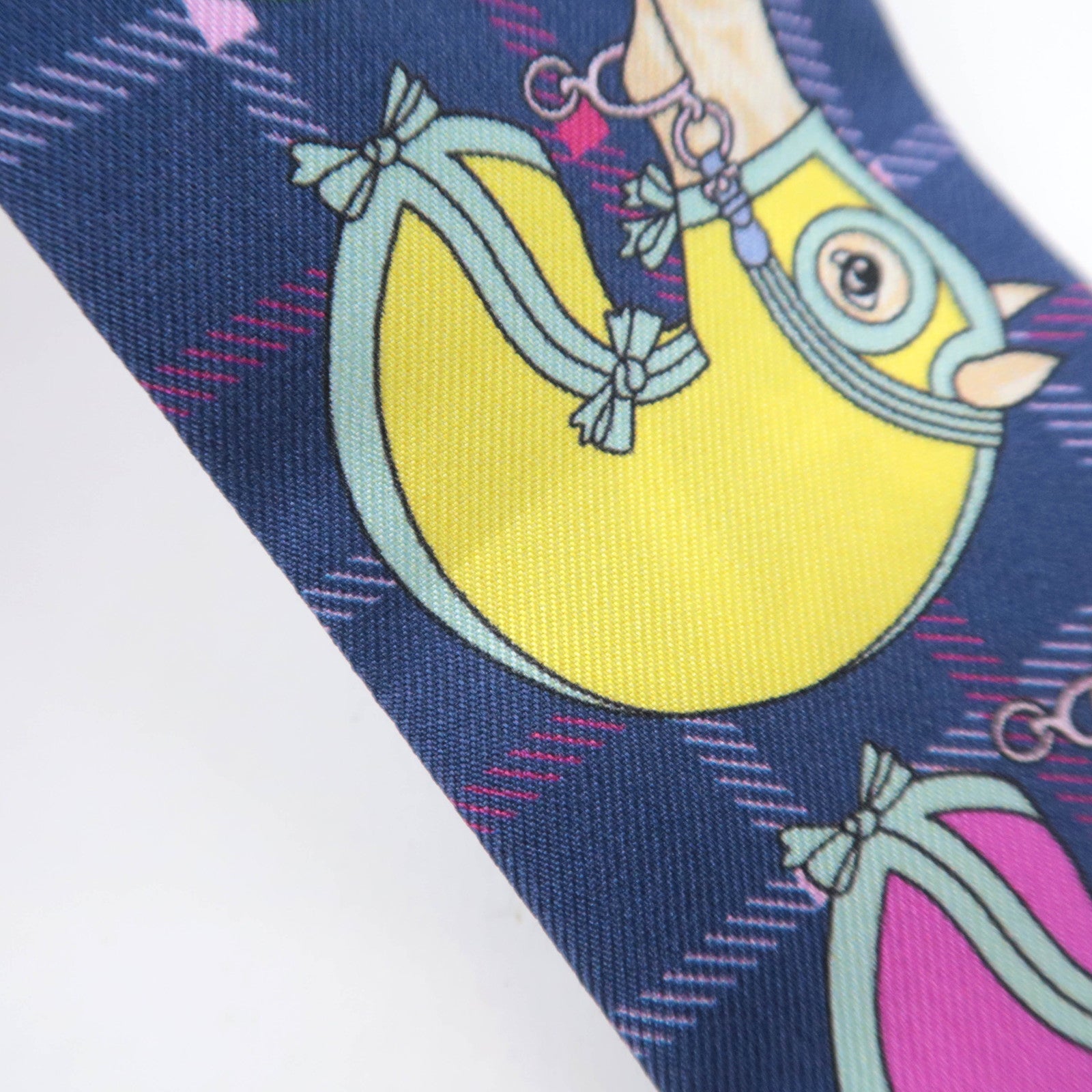 HERMES Twilly Scarf Camails 100% Silk Multicolor