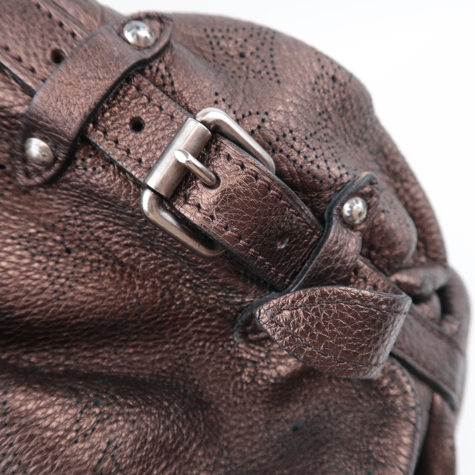 Louis Vuitton Monogram Mahina XL Shoulder Bag Bronze M95714