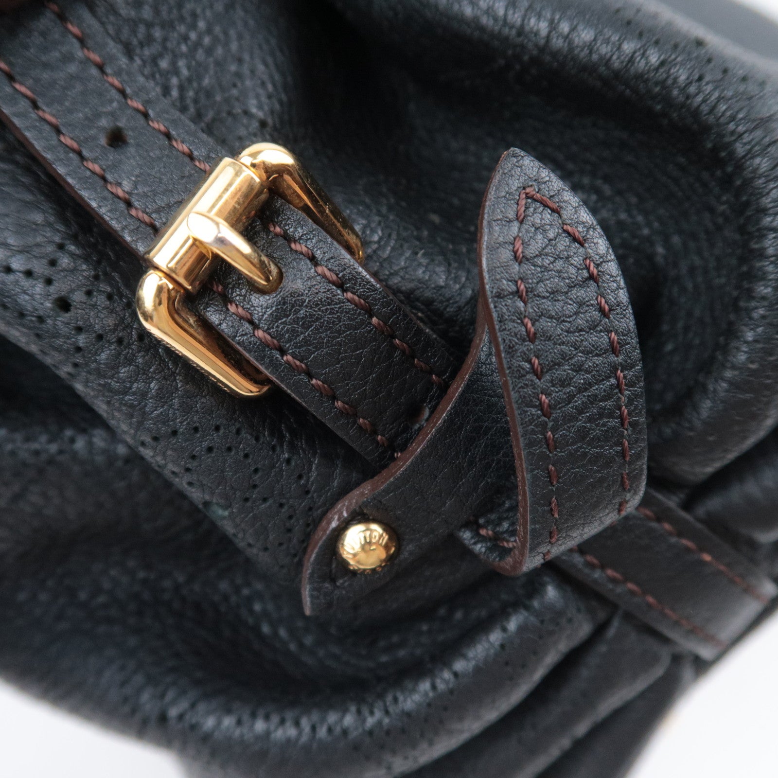 Louis Vuitton Monogram Mahina L Shoulder Bag Noir M95765