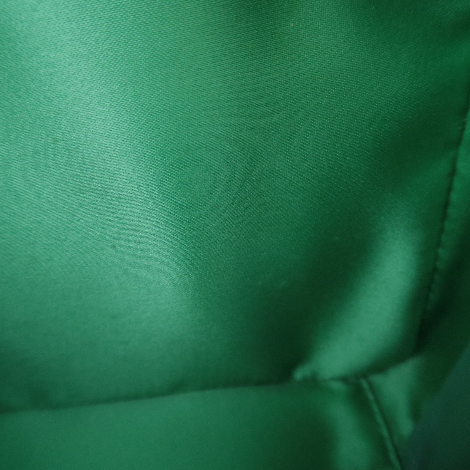CHANEL Matelasse Chain Shoulder Bag Lambskin Green Silver HDW