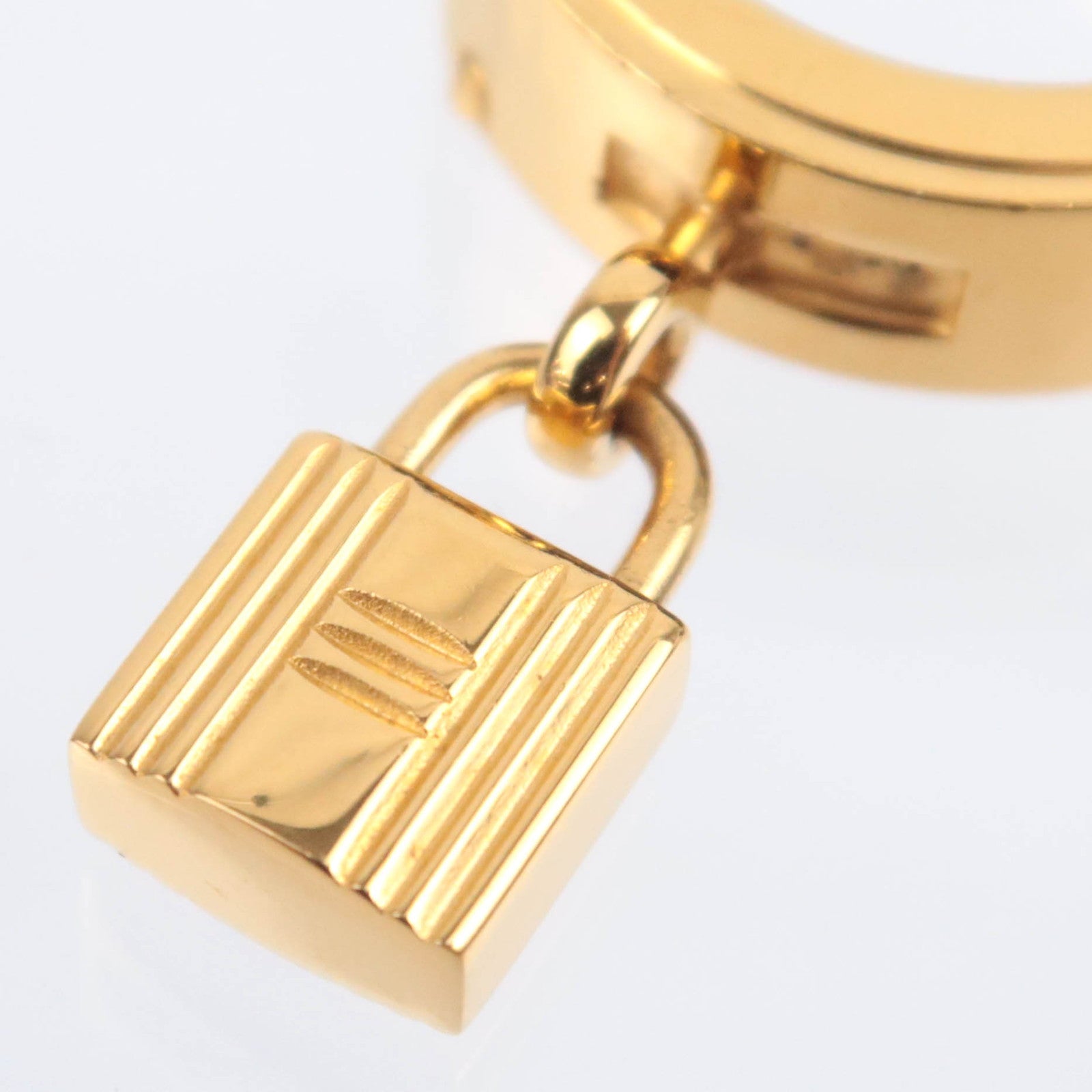 HERMES Kelly Scarf Ring Gold Red