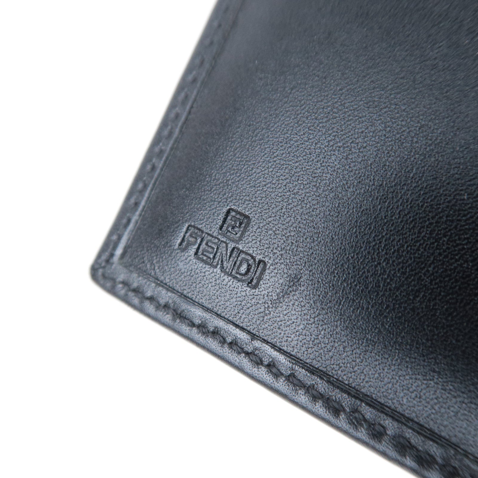 FENDI Zucchino Canvas Leather Wallet Beige 8M0160