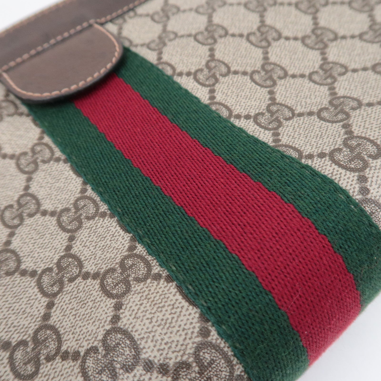 GUCCI Old Gucci GG Plus Clutch Bag Beige