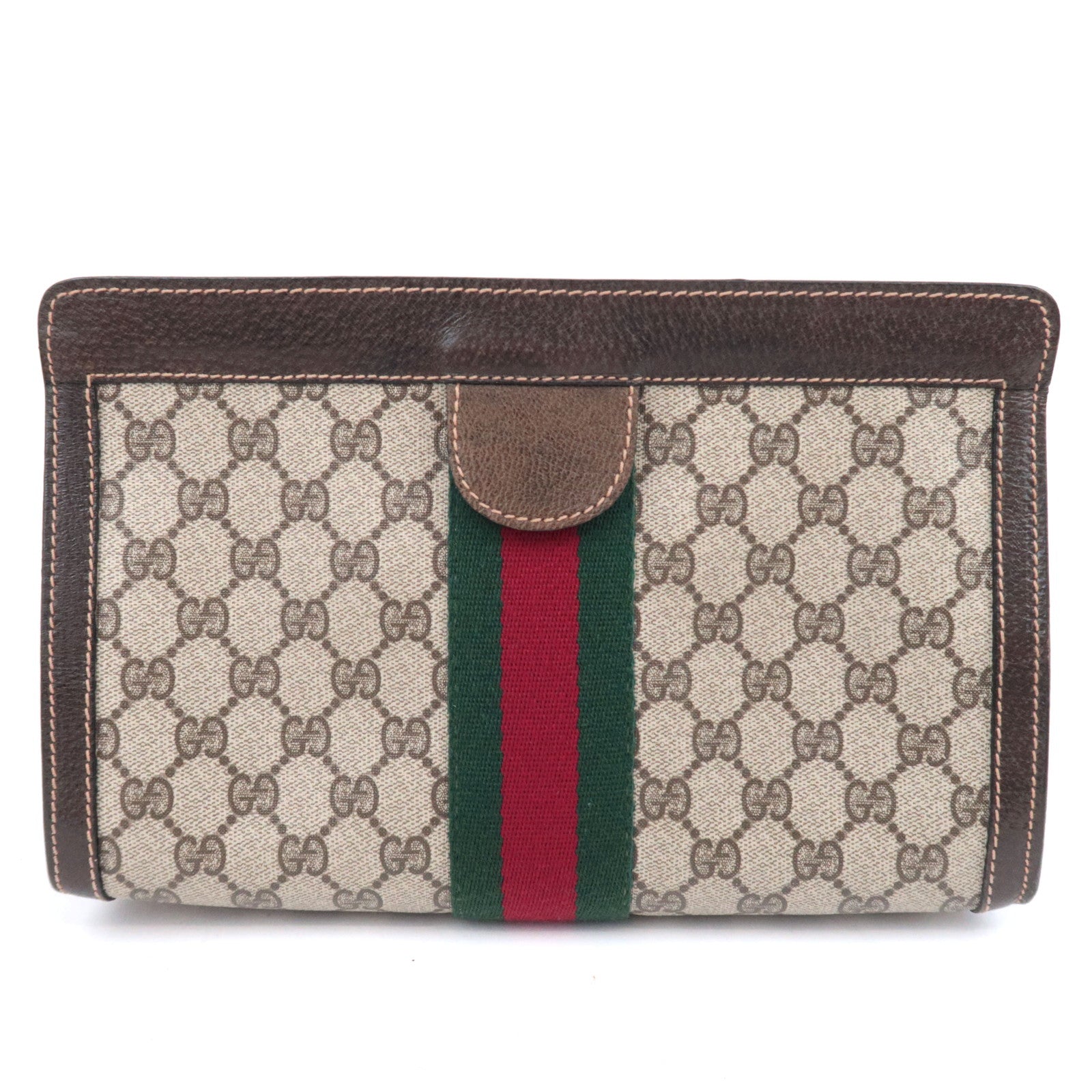 GUCCI Old Gucci GG Plus Clutch Bag Beige