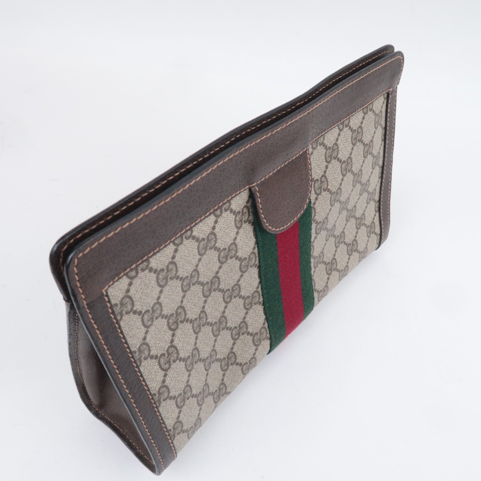 GUCCI Old Gucci GG Plus Clutch Bag Beige
