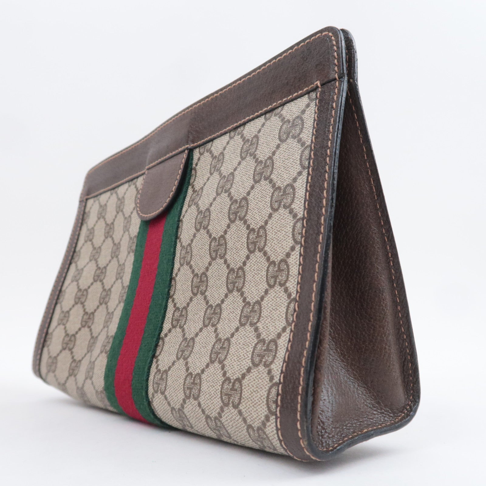 GUCCI Old Gucci GG Plus Clutch Bag Beige