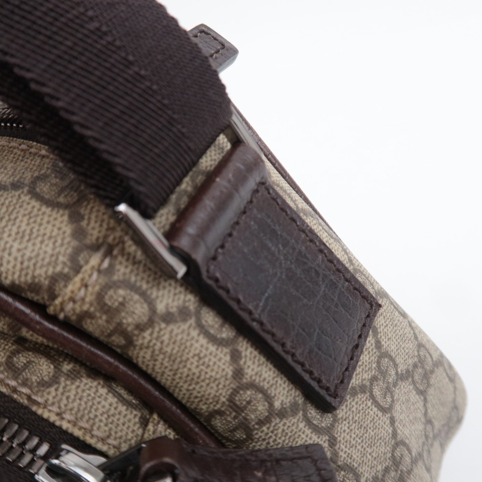 GUCCI GG Supreme Shoulder Bag Beige Brown 114531