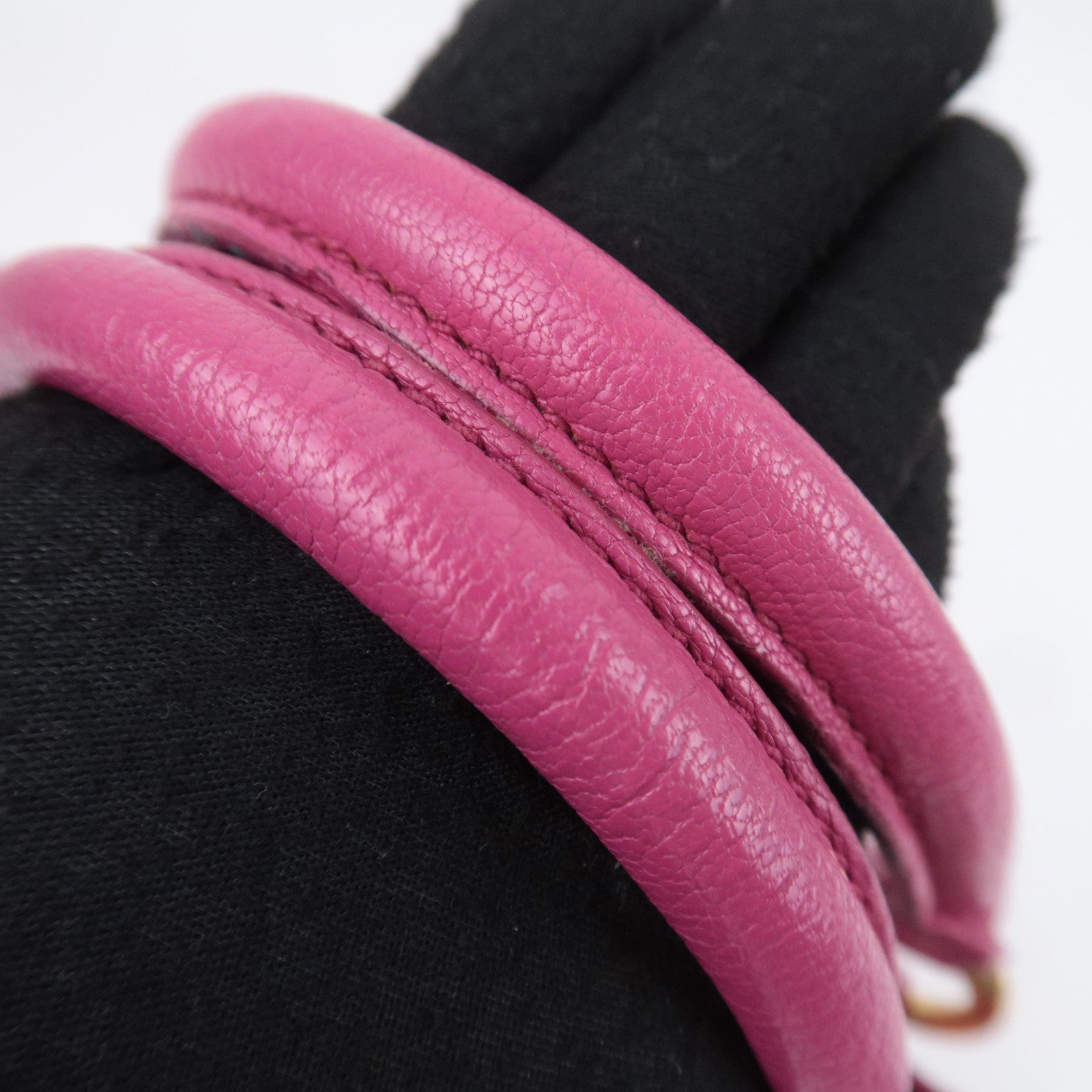 MIU MIU Madras Leather Handbag Pink
