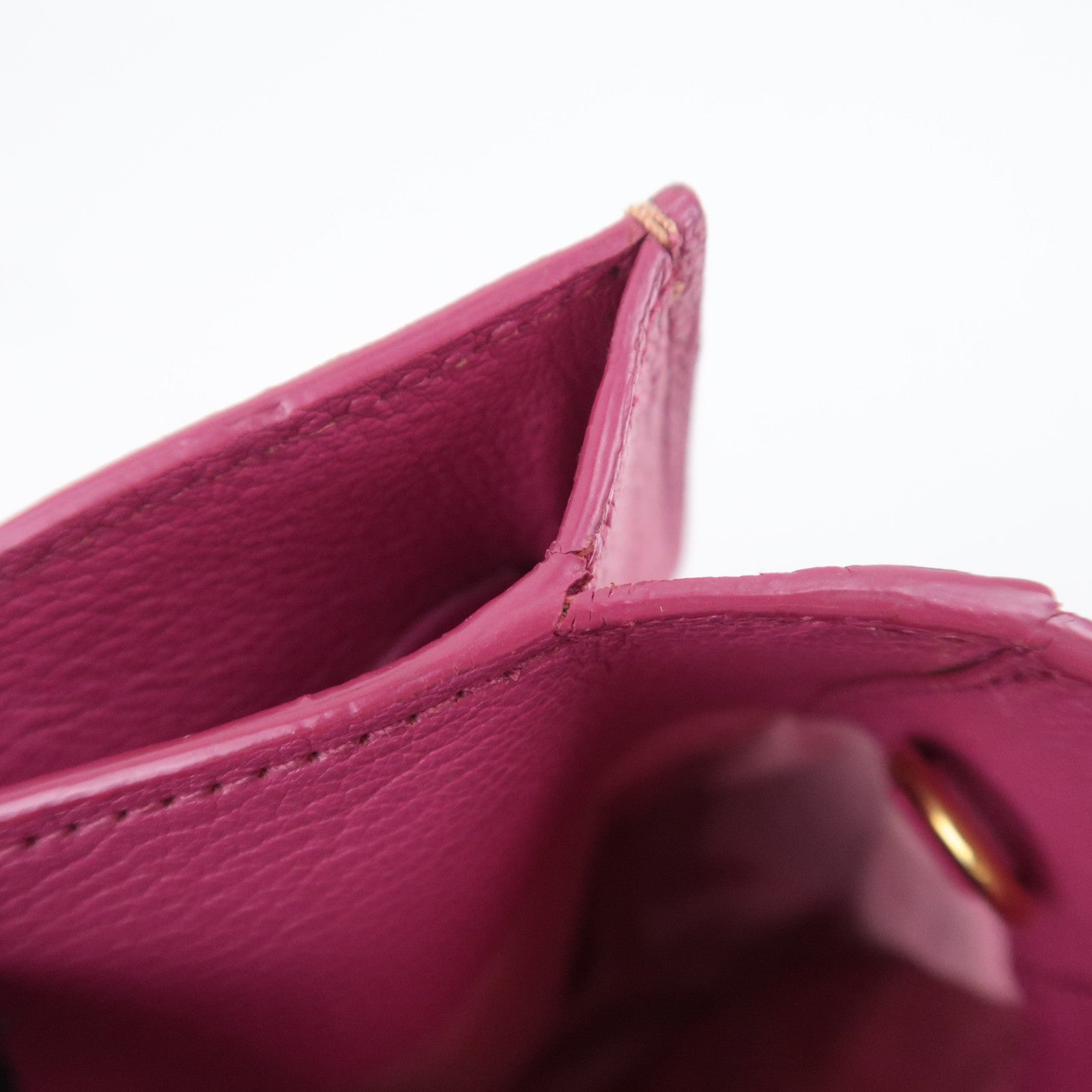 MIU MIU Madras Leather Handbag Pink