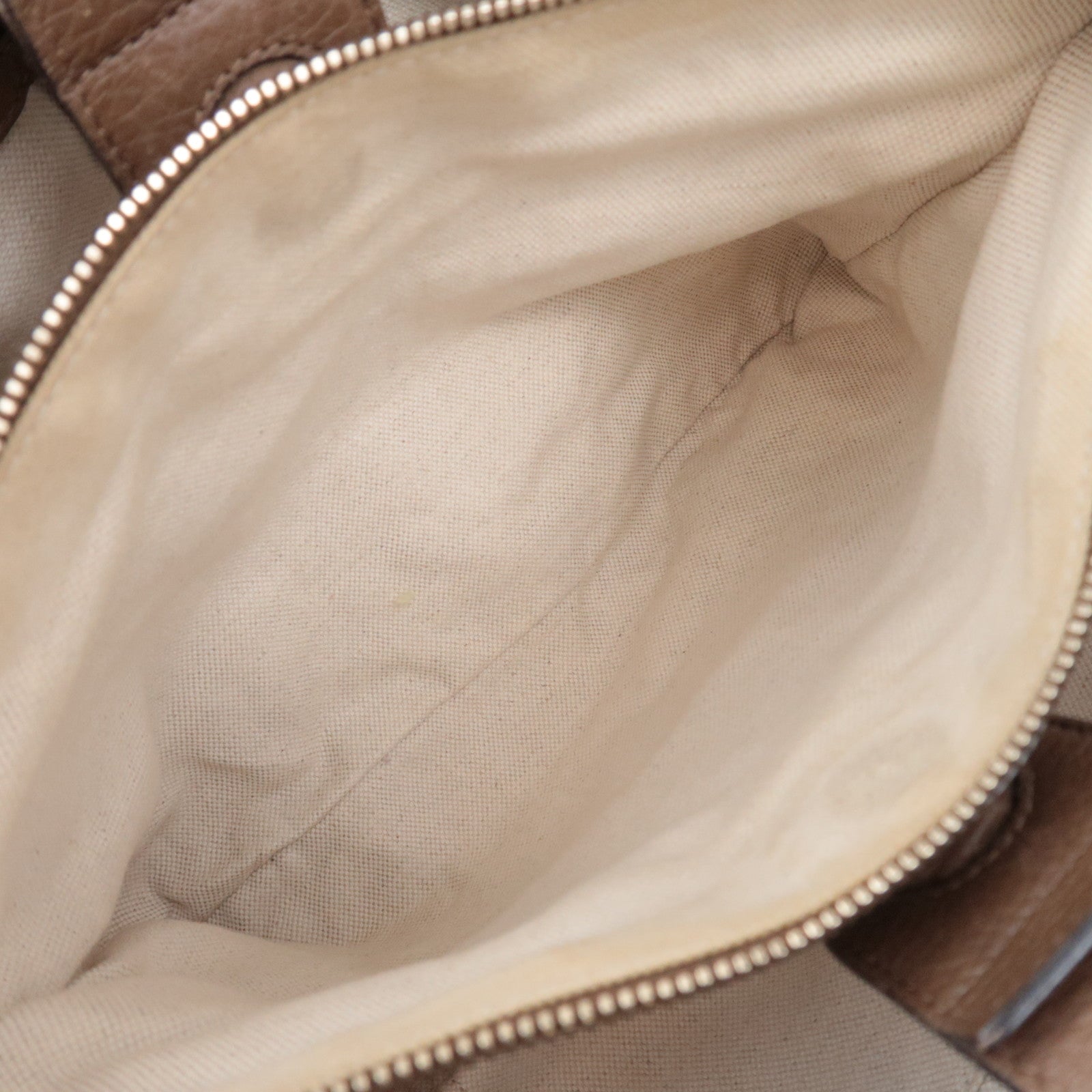 GUCCI Bamboo Shopper Medium 2Way Leather Handbag Brown 323660