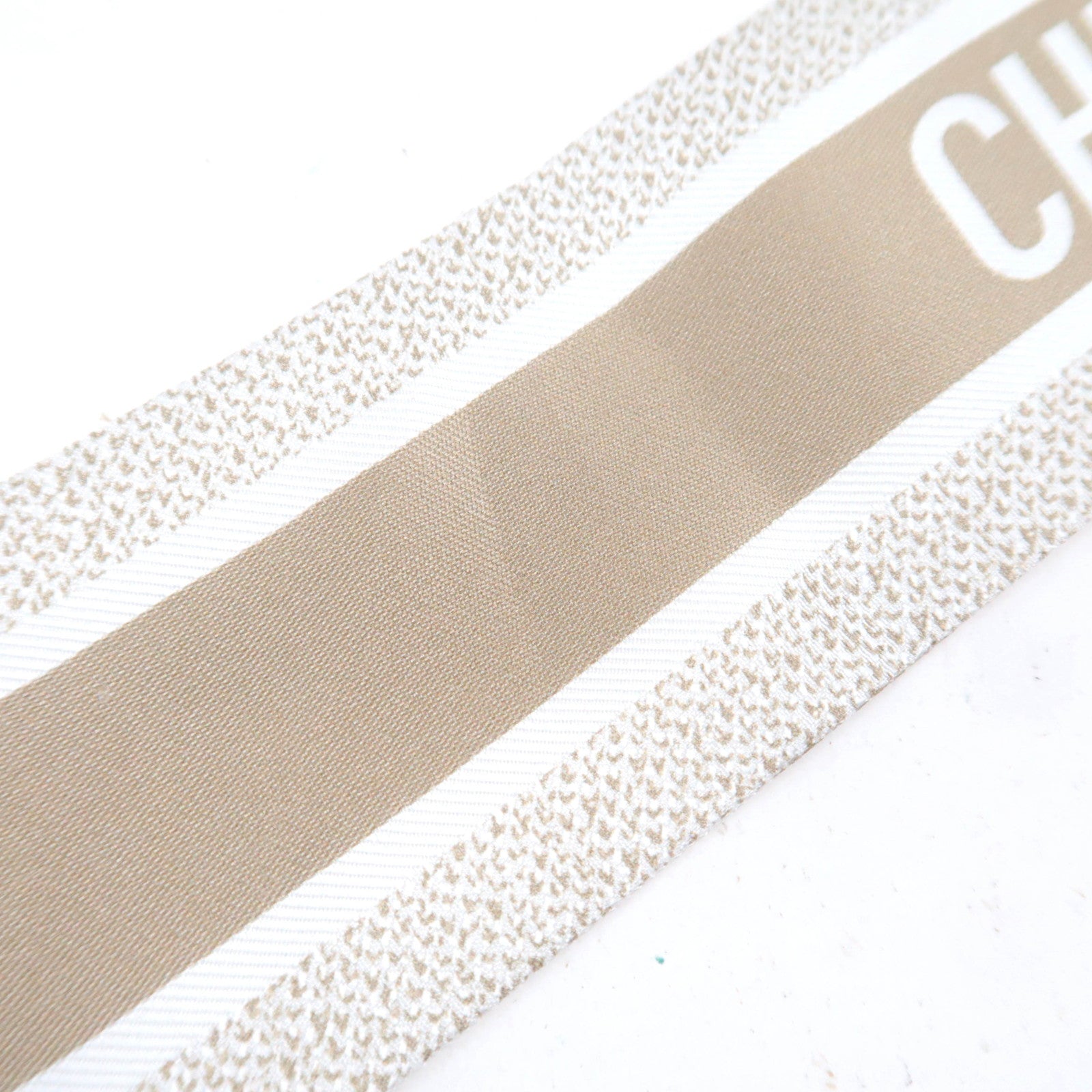 Christian Dior Mitzah Animal Print Scarf 100% Silk White Gold