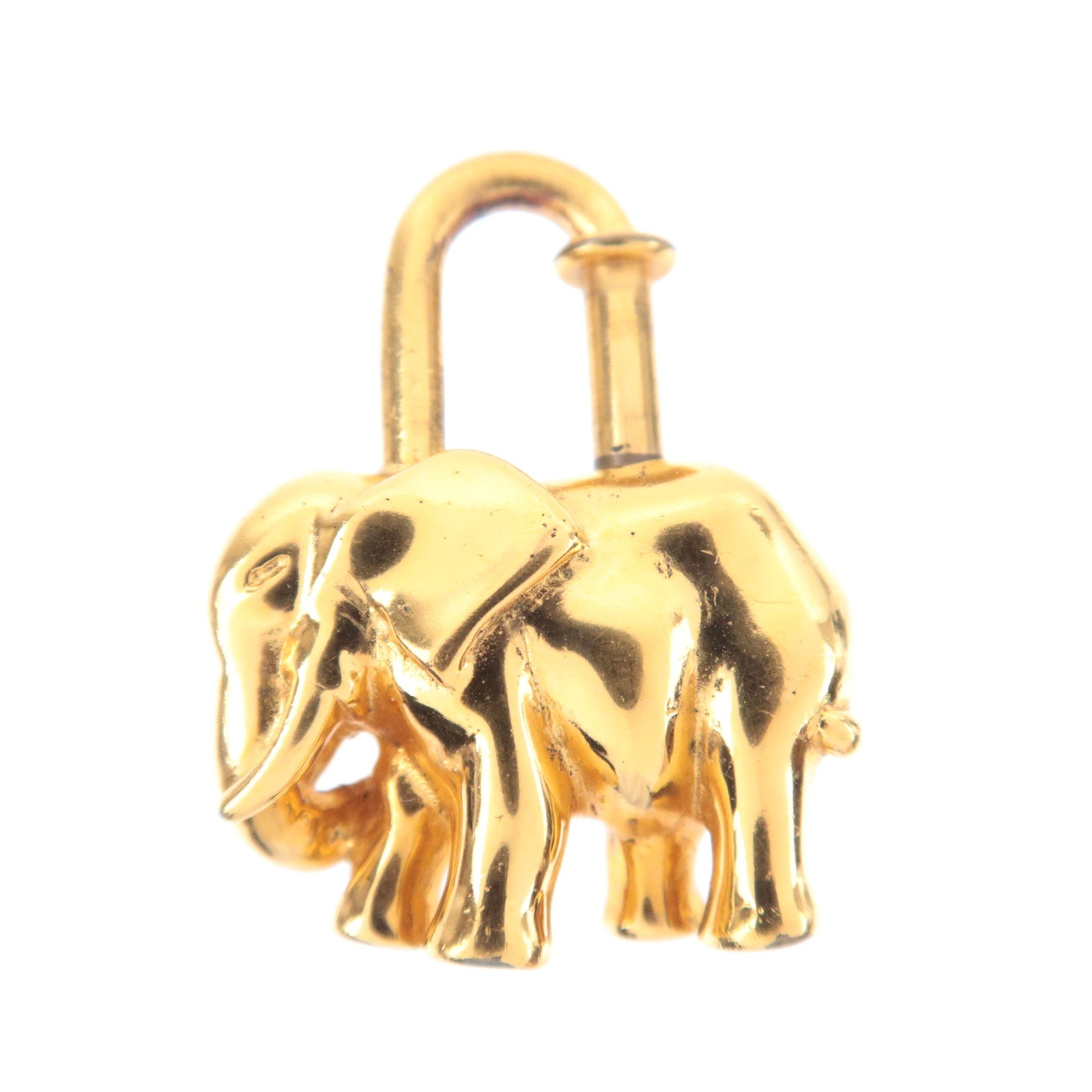 HERMES Elephant Charm Lock Gold Color91040