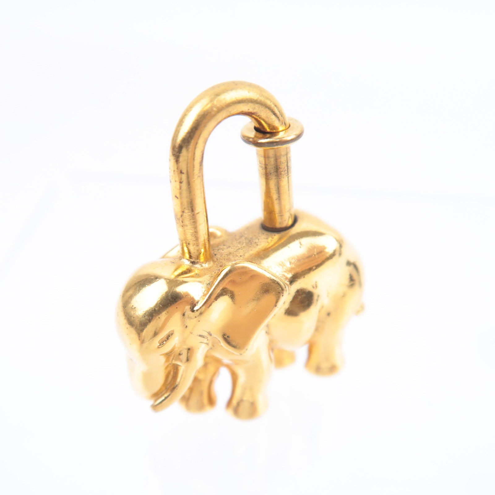 HERMES Elephant Charm Lock Gold Color