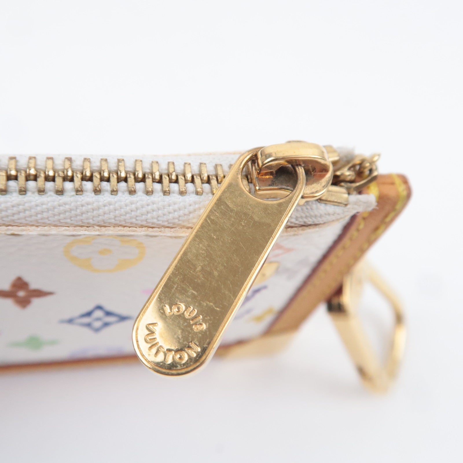 Louis Vuitton Monogram Multicolor Murakami Pochette Cles Coin Case Blanc M92655