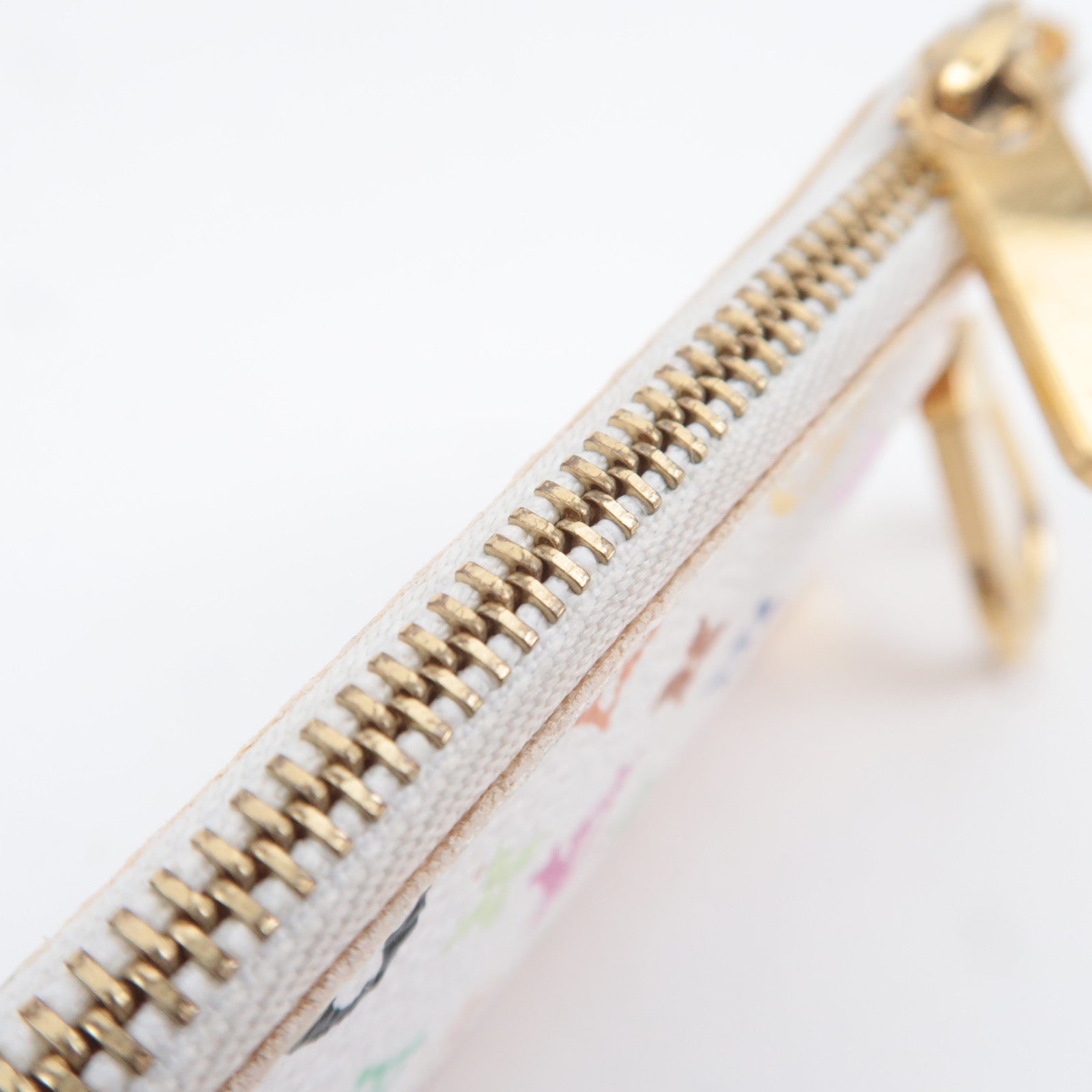 Louis Vuitton Monogram Multicolor Murakami Pochette Cles Coin Case Blanc M92655