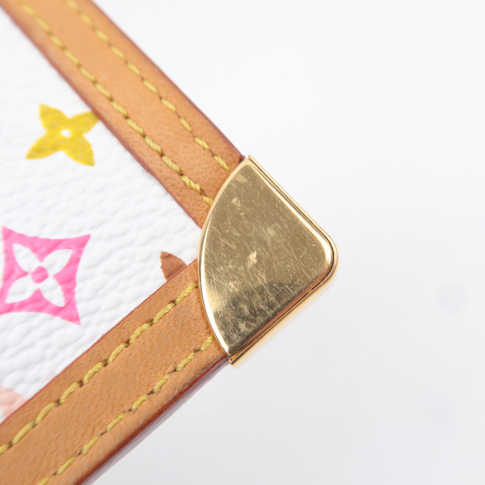 Louis Vuitton Monogram Multicolor Murakami Pochette Cles Coin Case Blanc M92655