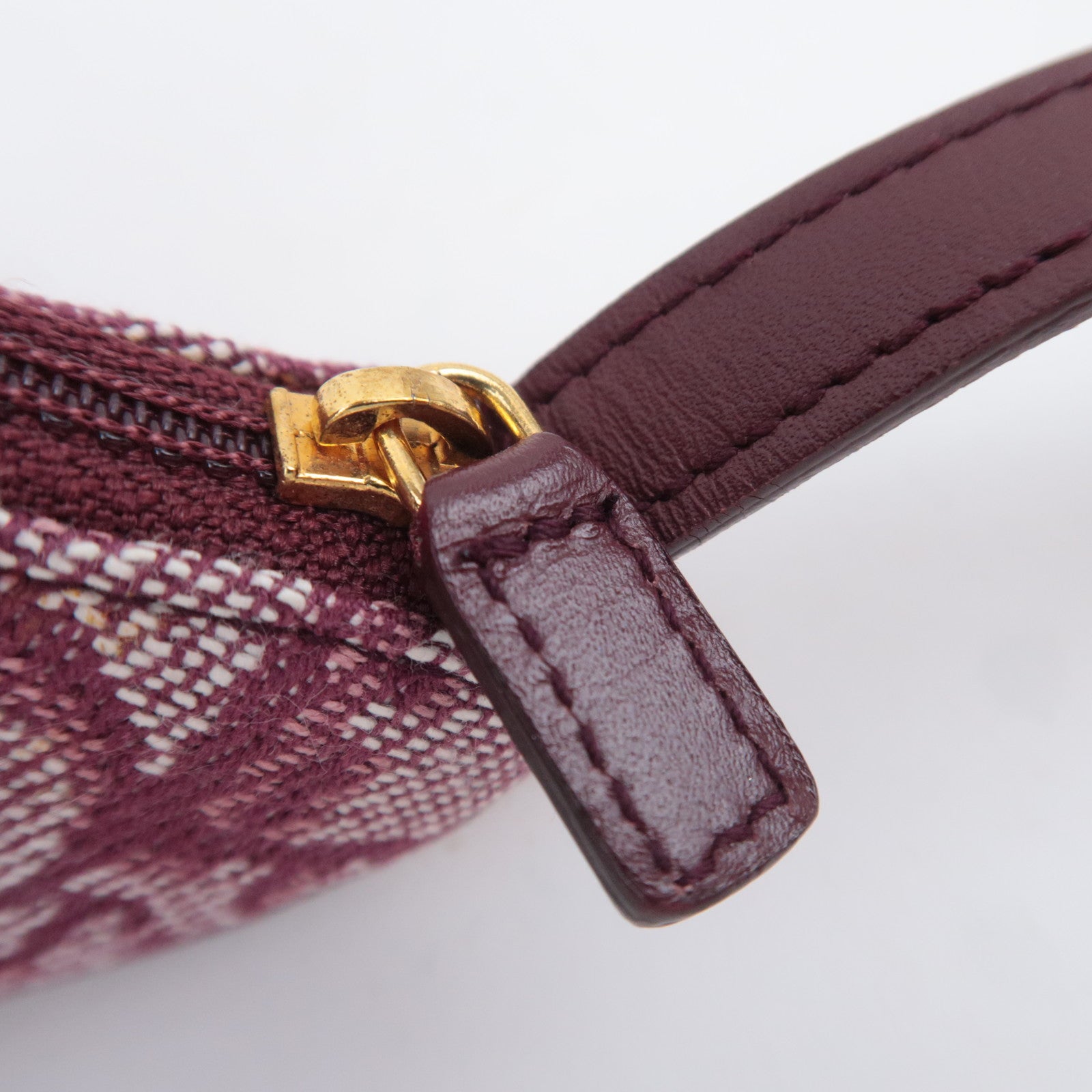 Christian Dior Trotter Saddle Canvas Small Coin Case Red