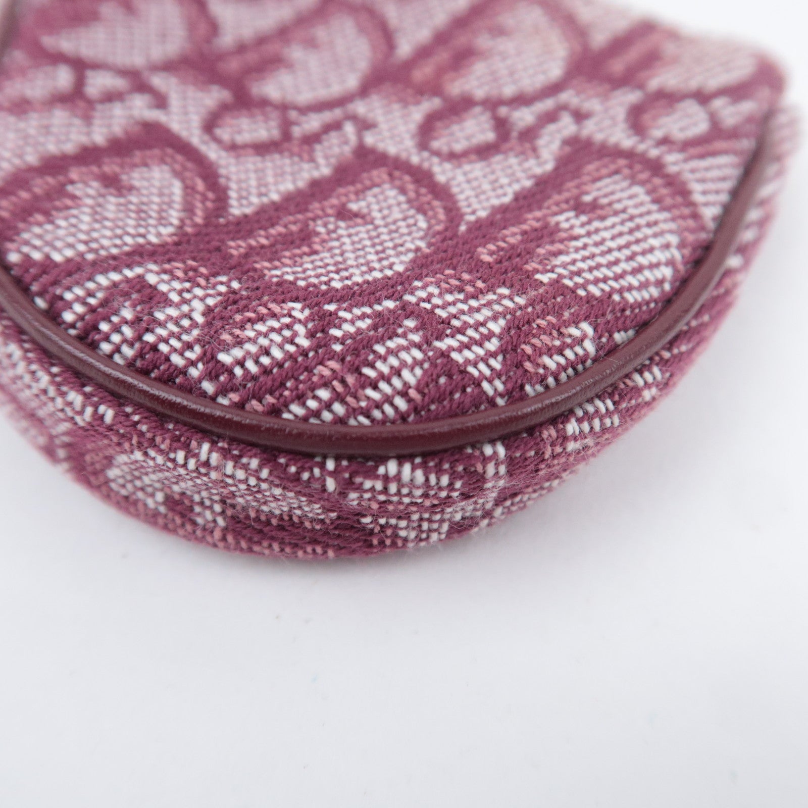 Christian Dior Trotter Saddle Canvas Small Coin Case Red
