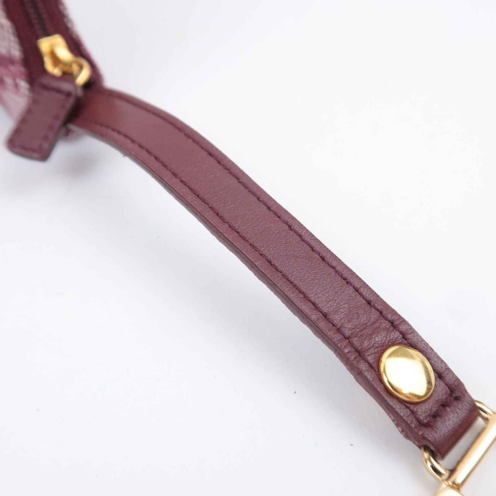 Christian Dior Trotter Saddle Canvas Small Coin Case Red