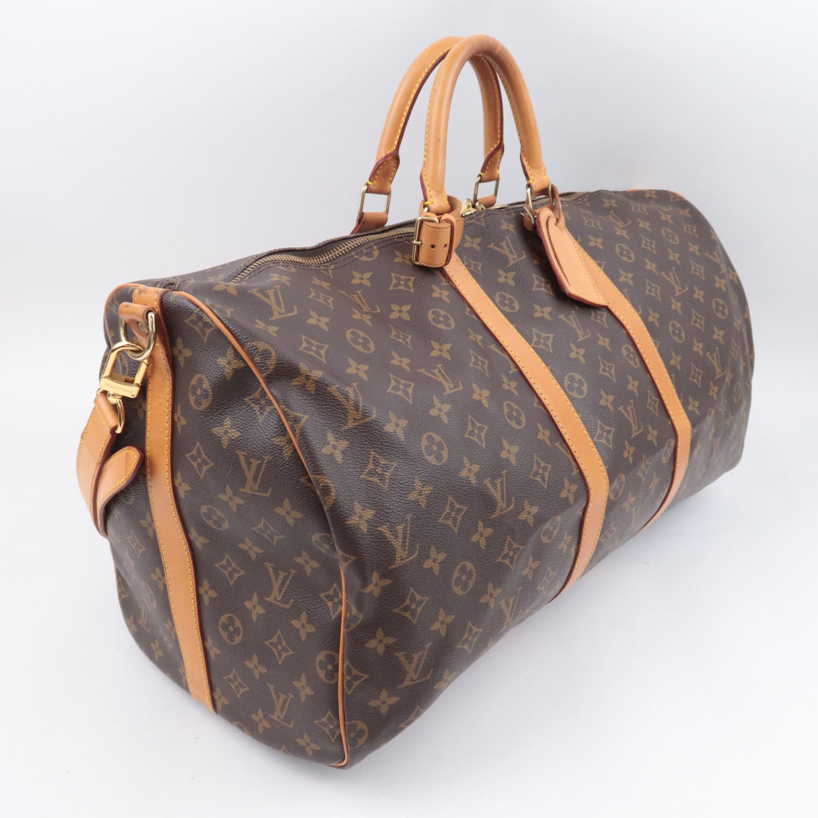 Louis Vuitton Monogram Keepall Bandouliere 55 Travel Bag M41414