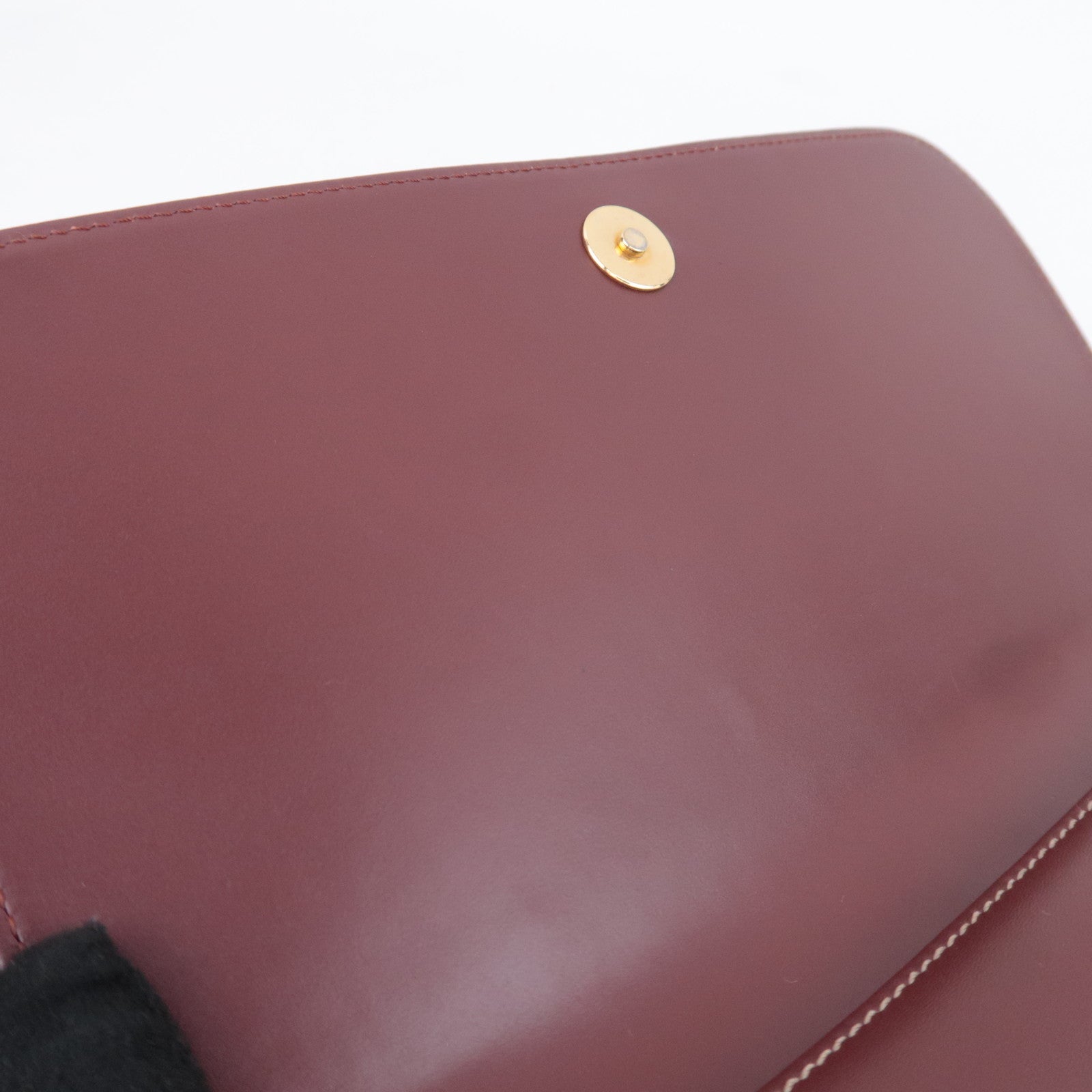 Cartier Must Line Leather Clutch Bag Bordeaux